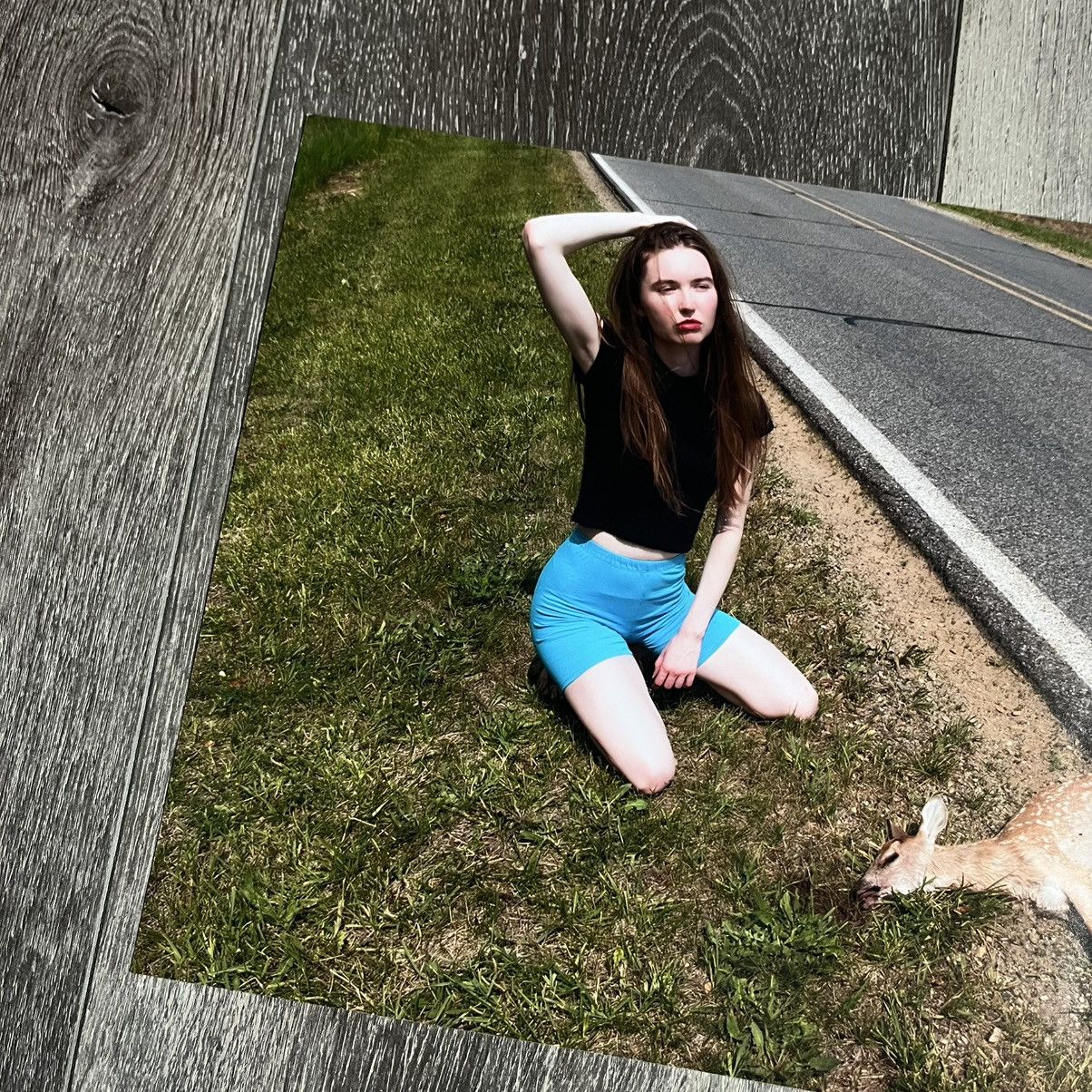Drain Gang Snow Strippers Tati Dying Fawn Print Photograph 1/100 Rare Size ONE SIZE - 4 Thumbnail