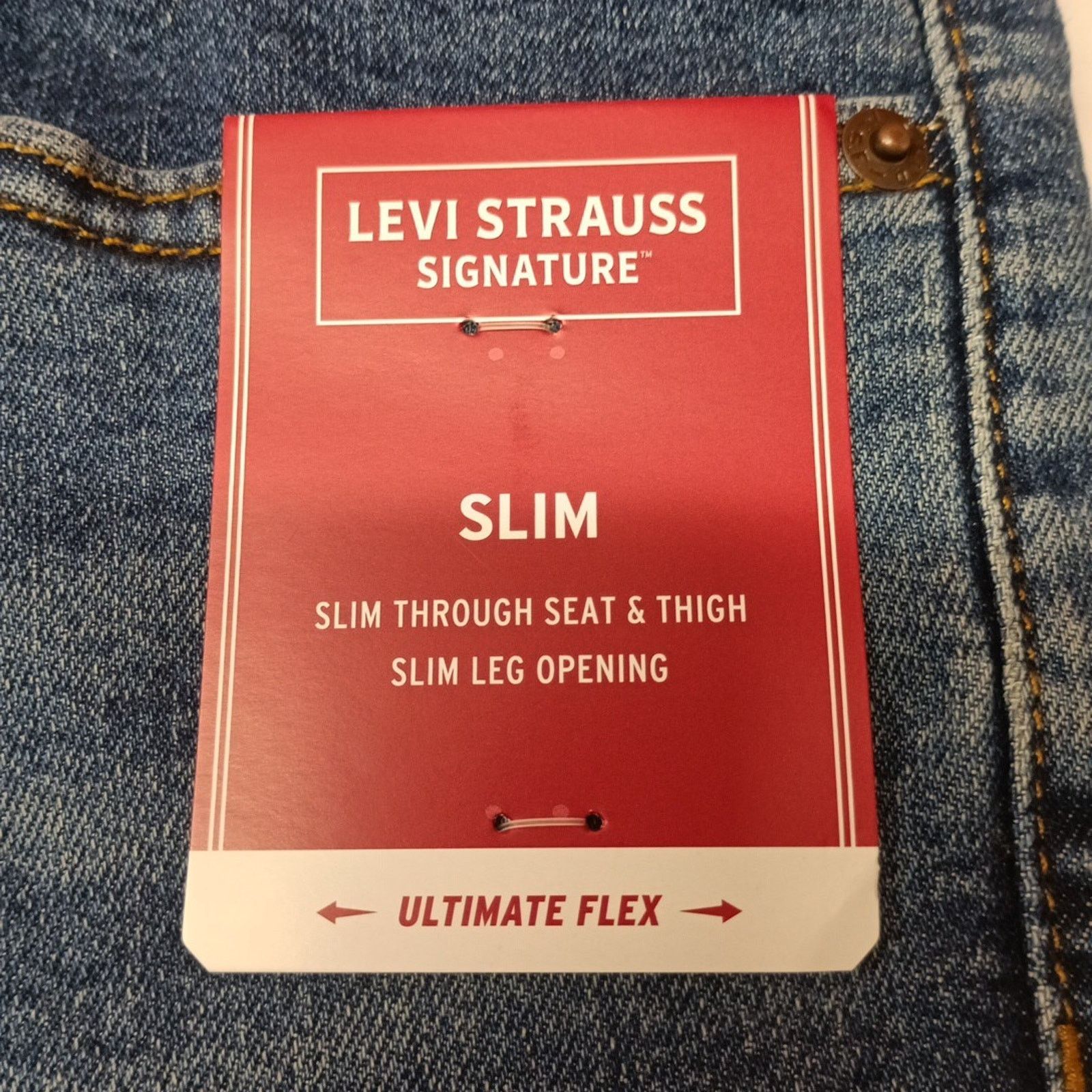 Levi's Signature by Levi Strauss Slim Fit Jeans Men's 32x32 Blue Size US 32 / EU 48 - 5 Thumbnail