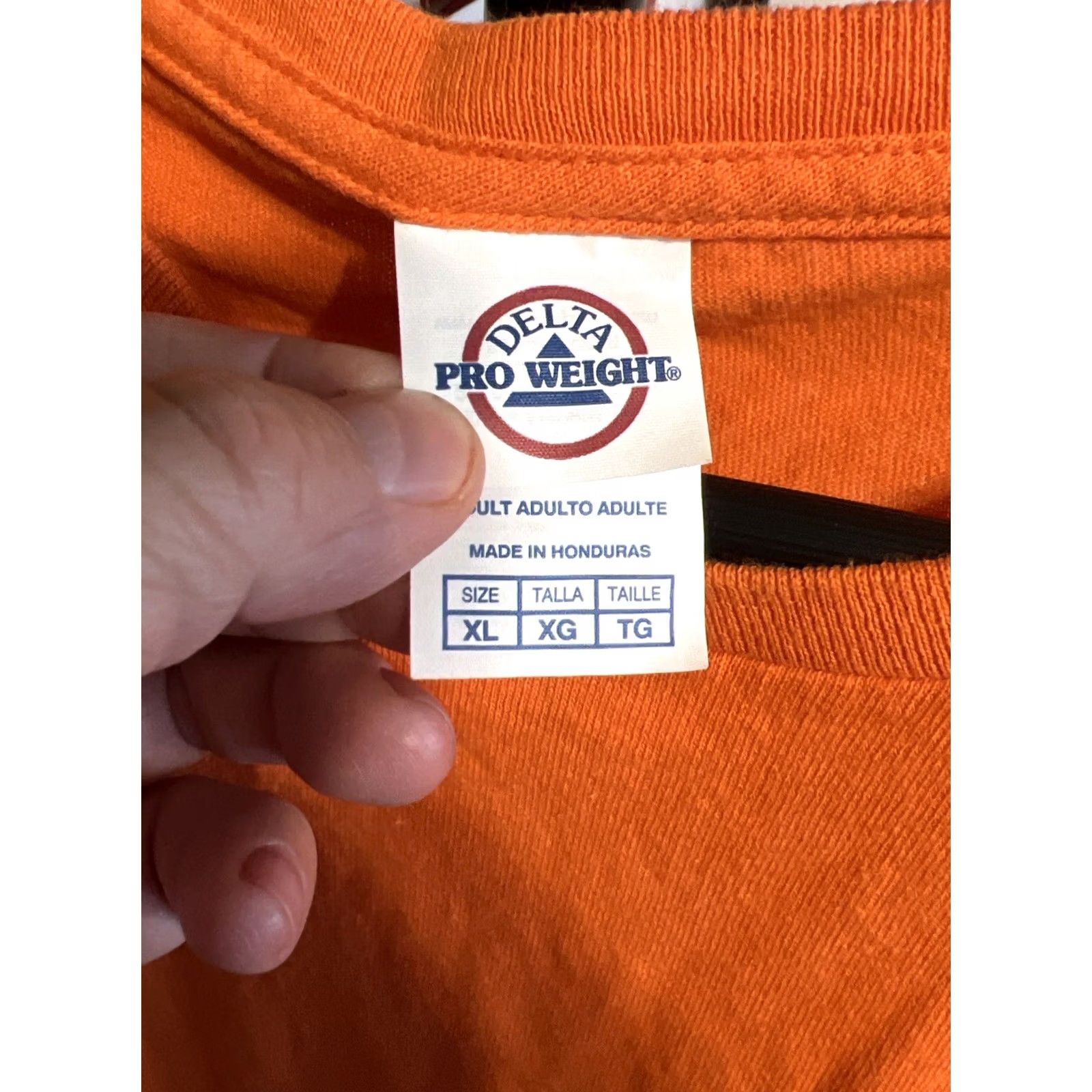 Delta Metallica Tour Shirt XL T-Shirt Men Orange Crew Neck Short Sleeve Rock Band Tee 2016 Rock Concert Size US XL / EU 56 / 4 - 4 Thumbnail