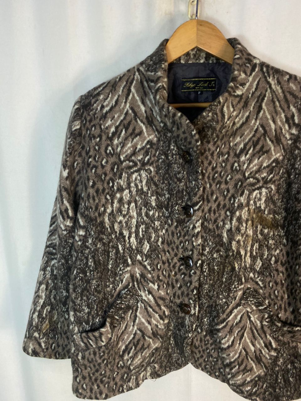 Japanese Brand Leopard fullprint button up jacket by Tokyo look Size L / US 10 / IT 46 - 3 Thumbnail