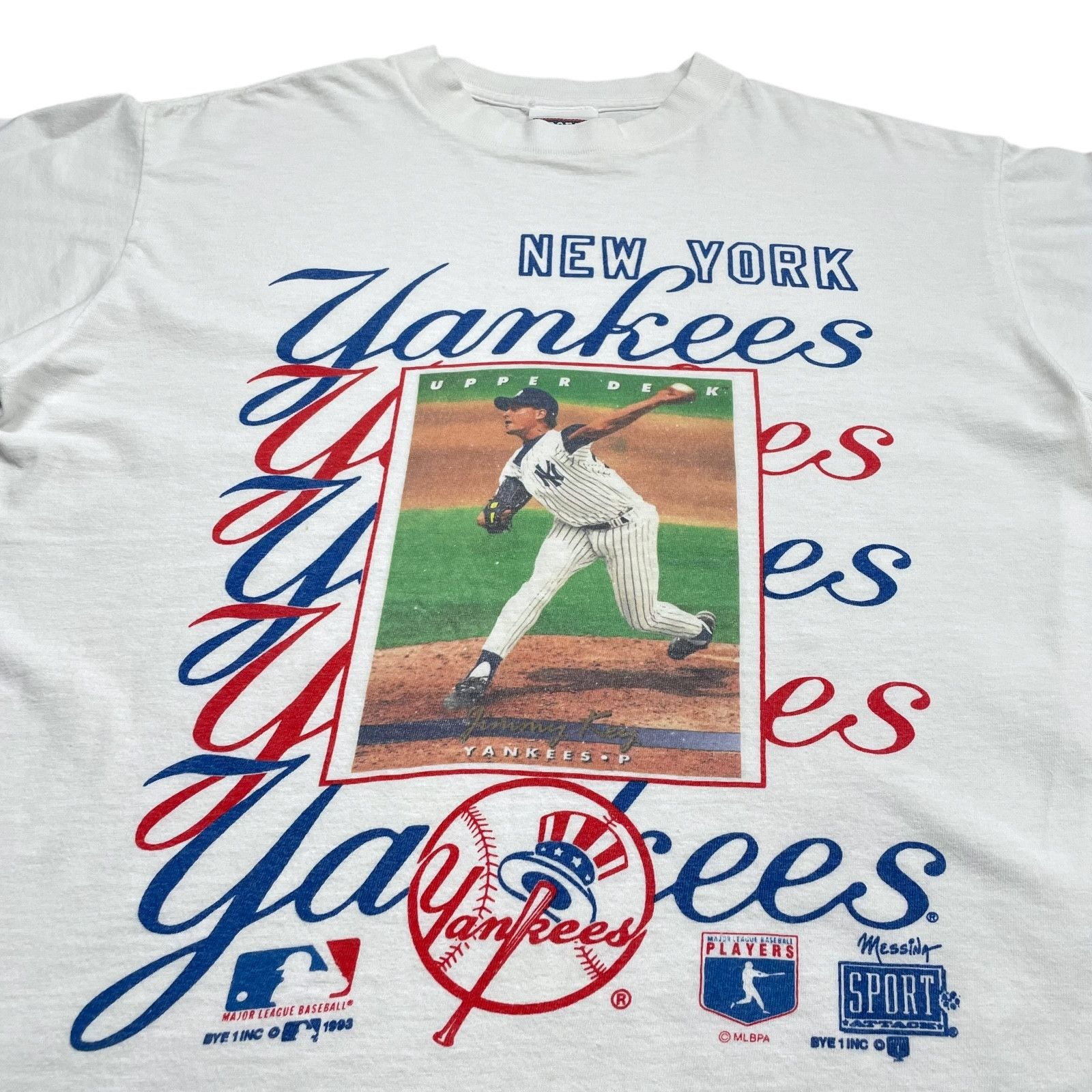 MLB RARE 90s NEW YORK YANKEES JIMMY KEYS UPPER DECK 1993 T-SHIRT Size US L / EU 52-54 / 3 - 2 Thumbnail