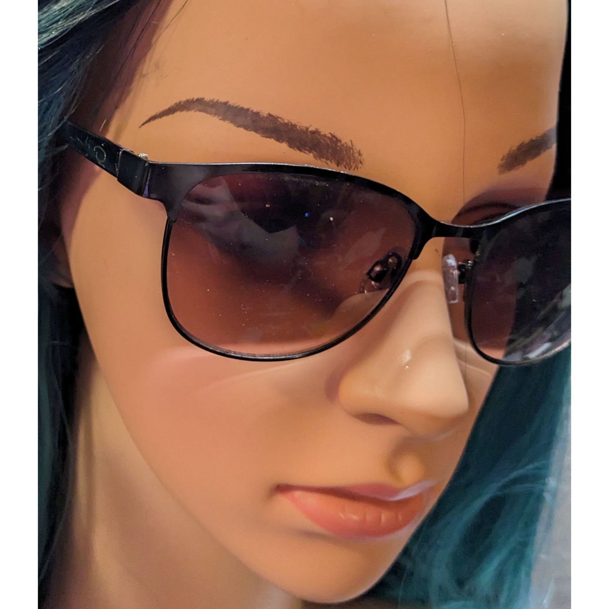 Oscar De La Renta Oscar De La Renta 3043 Brown And Black Sunglasses Size ONE SIZE - 8 Thumbnail