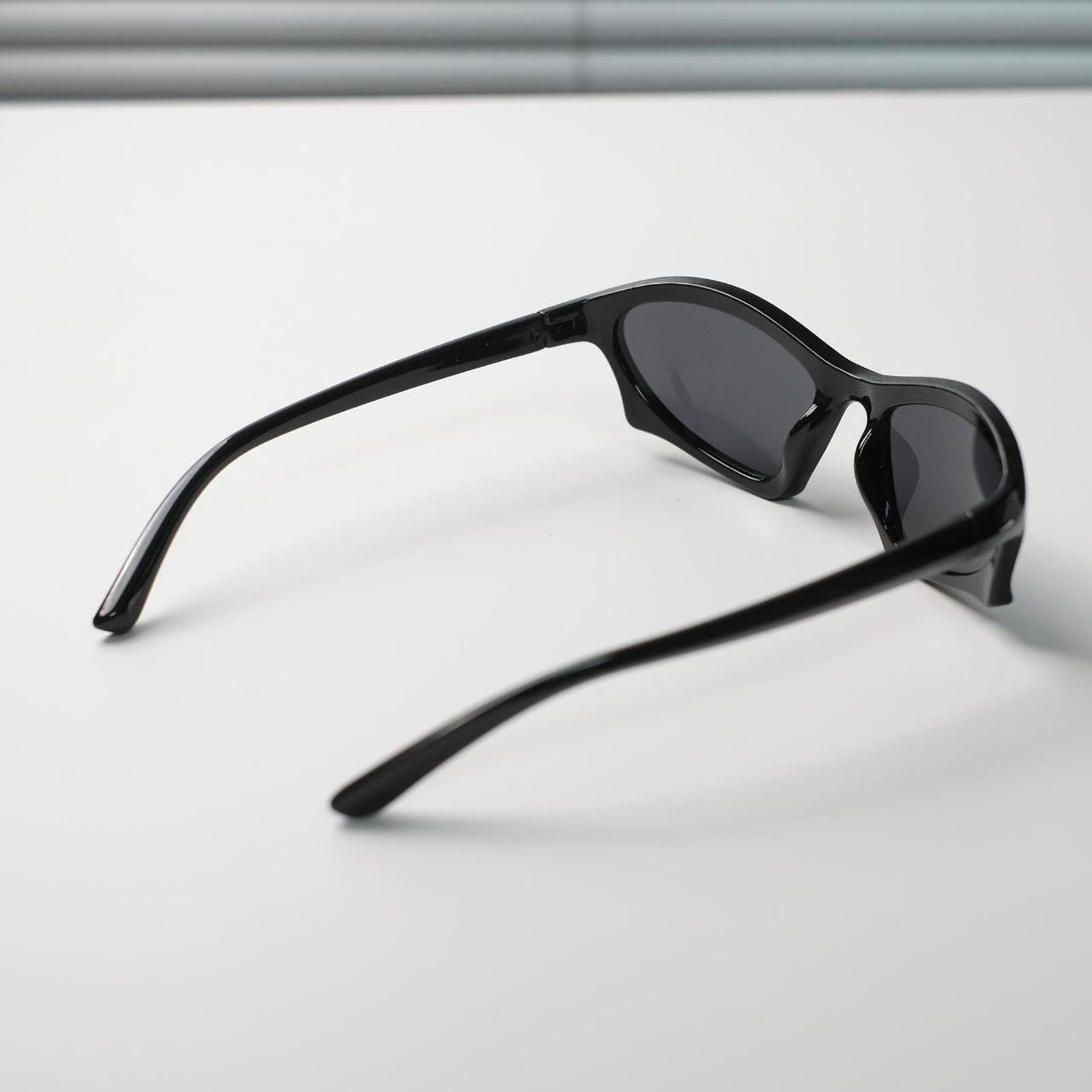 Japanese Brand Y2k Avant Garde Futuristic Black Sunglasses Unisex Size ONE SIZE - 6 Thumbnail