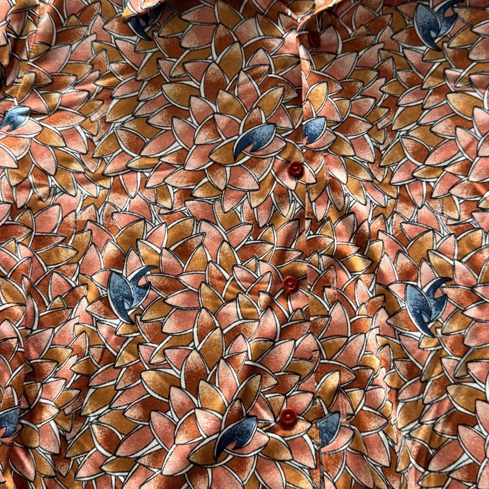 Vintage VINTAGE Hukapoo Shirt Mens M Orange Floral Nylon Disco Button Up 70s Taiwan Size US M / EU 48-50 / 2 - 5 Thumbnail