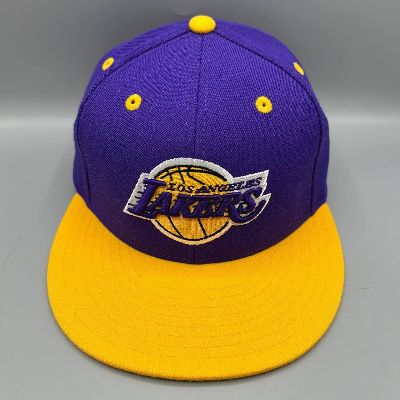Mitchell & Ness Los Angeles LA Lakers Hat Men 7 1/4 NBA Fitted Cap Wool Size ONE SIZE - 1 Thumbnail