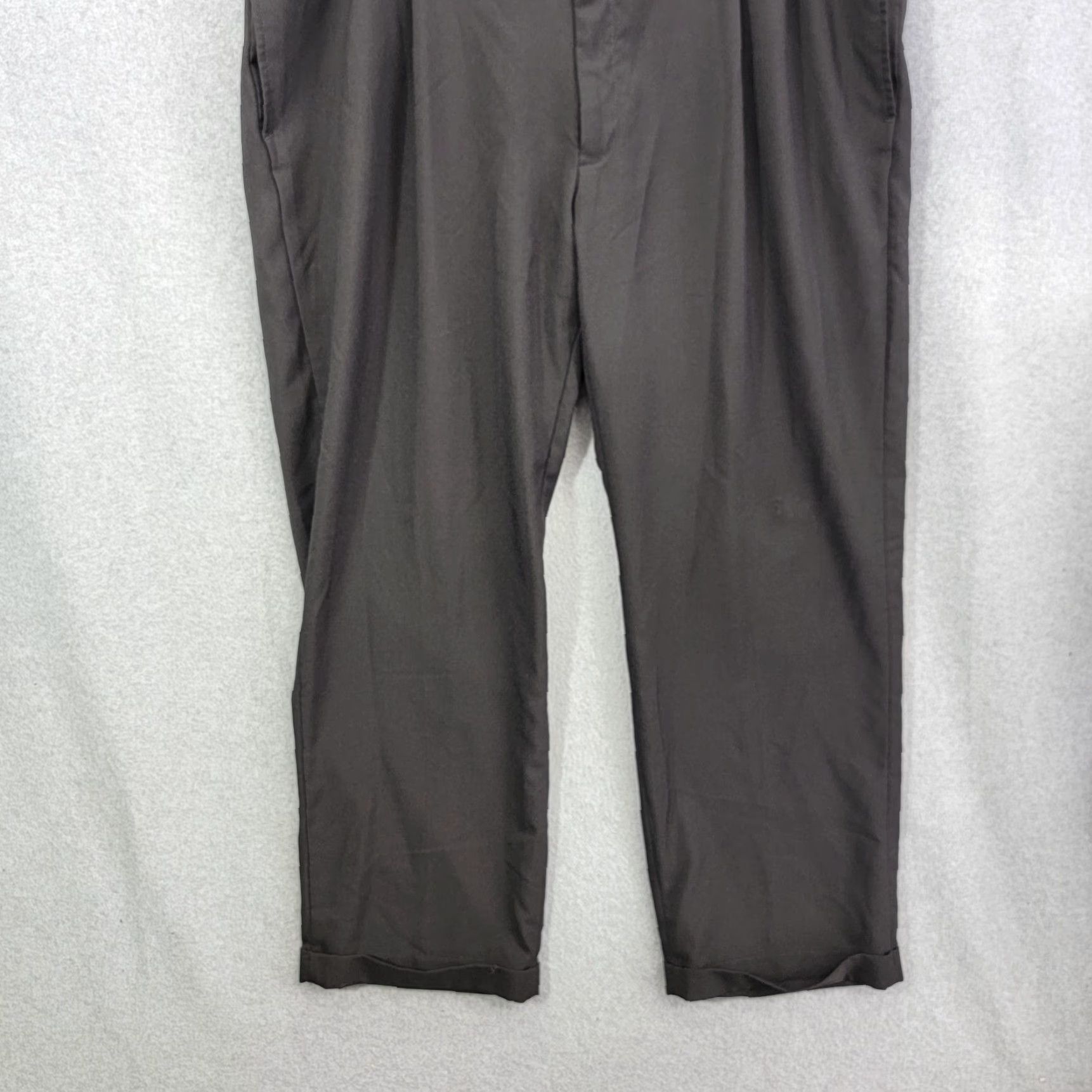 Haggar Haggar Eclo Stria Dress Pants Mens 40x29 Black Flat Front Polyester Dress Pants Men's 40 29 Black Flat Front Polyester Pants Size US 40 / EU 56 - 2 Thumbnail