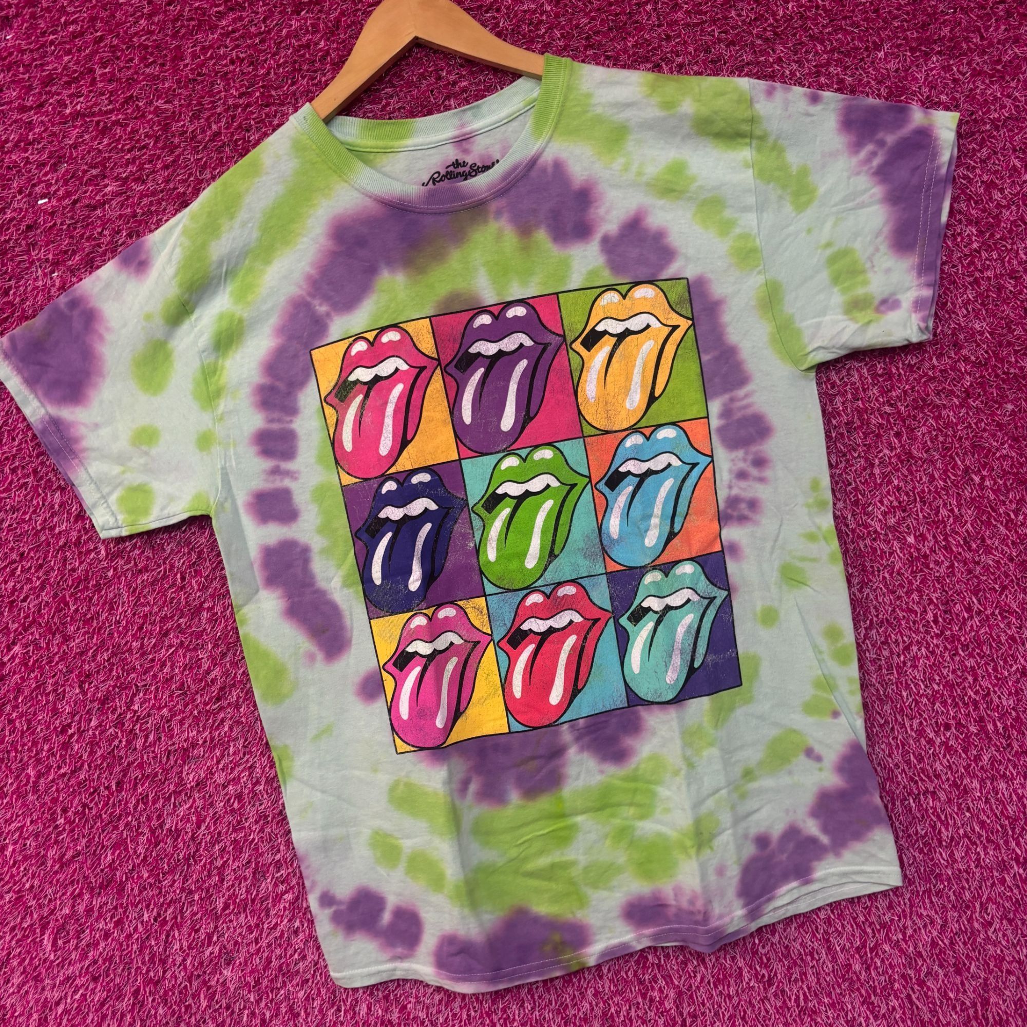 The Rolling Stones The Rolling Stones Hot Lips Pop Art Oversized Rock Tie Dye M Size US M / EU 48-50 / 2 - 3 Thumbnail