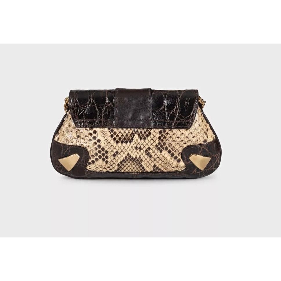 Dolce & Gabbana Dolce & Gabbana Brown Python Leather Crossbody Bag Size ONE SIZE - 3 Thumbnail