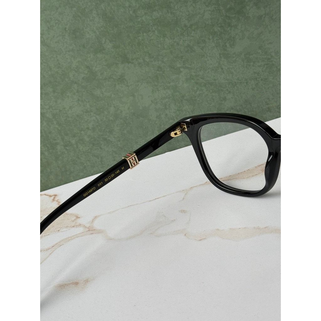 Gucci NEW Gucci GG1497O Black Square Unisex Eyeglasses Frames Size ONE SIZE - 8 Thumbnail