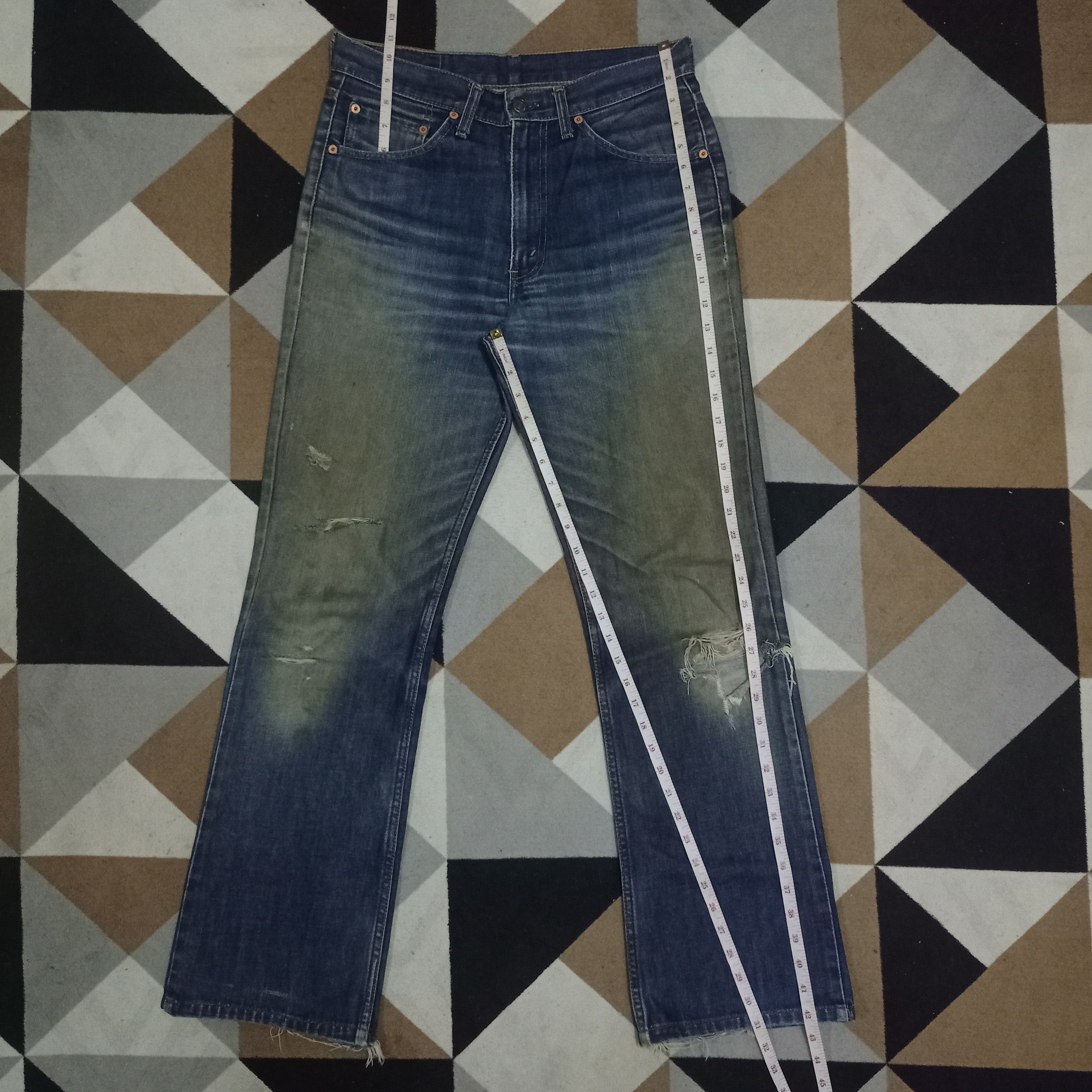 Levi's × Levi's Vintage Clothing Vintage 90s Levis 517 Mudwash Distressed Flare Jeans 31x31 Size US 31 - 11 Thumbnail