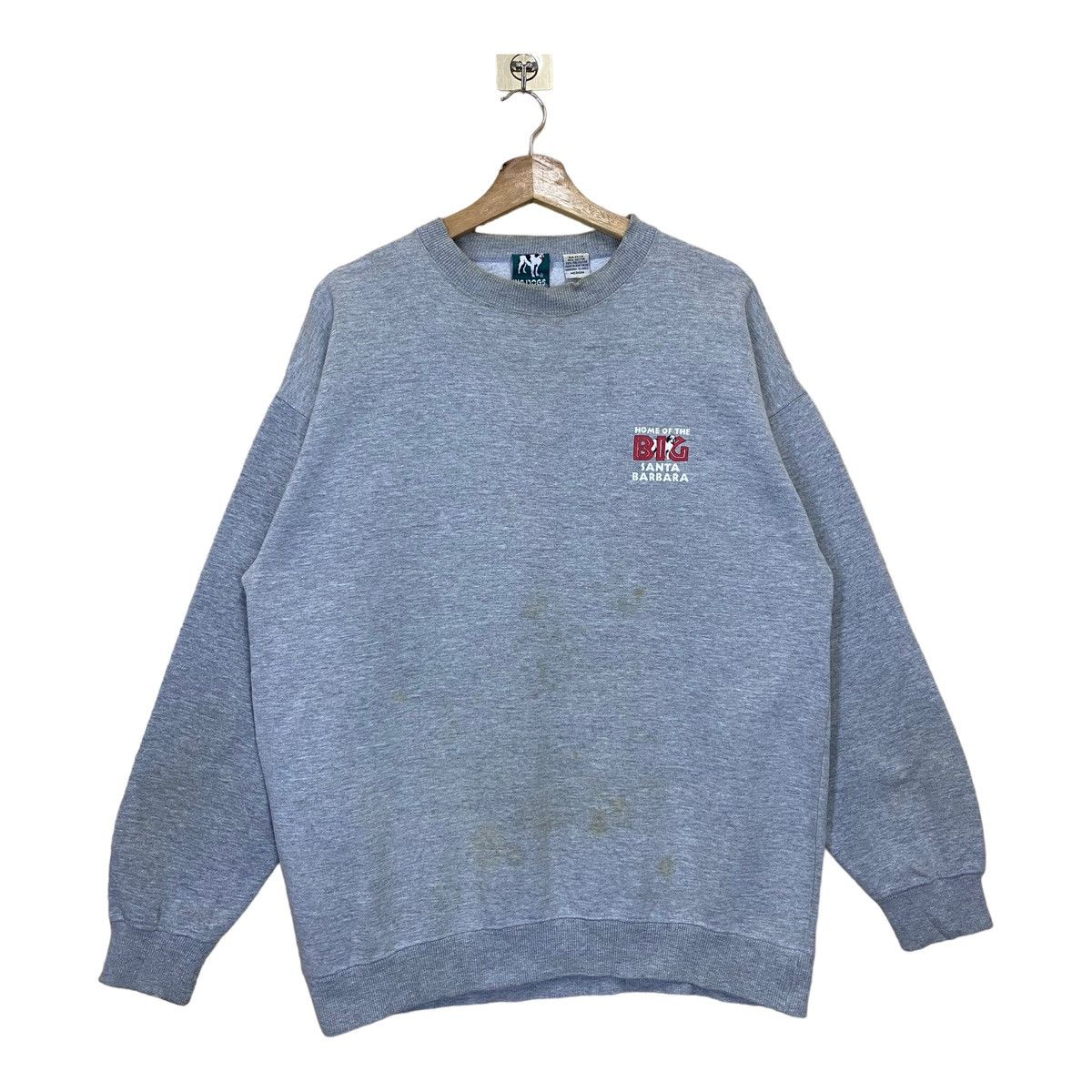 Japanese Brand × Vintage Big Dog Santa Barbara Crewneck Sweatshirt Size US L / EU 52-54 / 3 - 8 Thumbnail