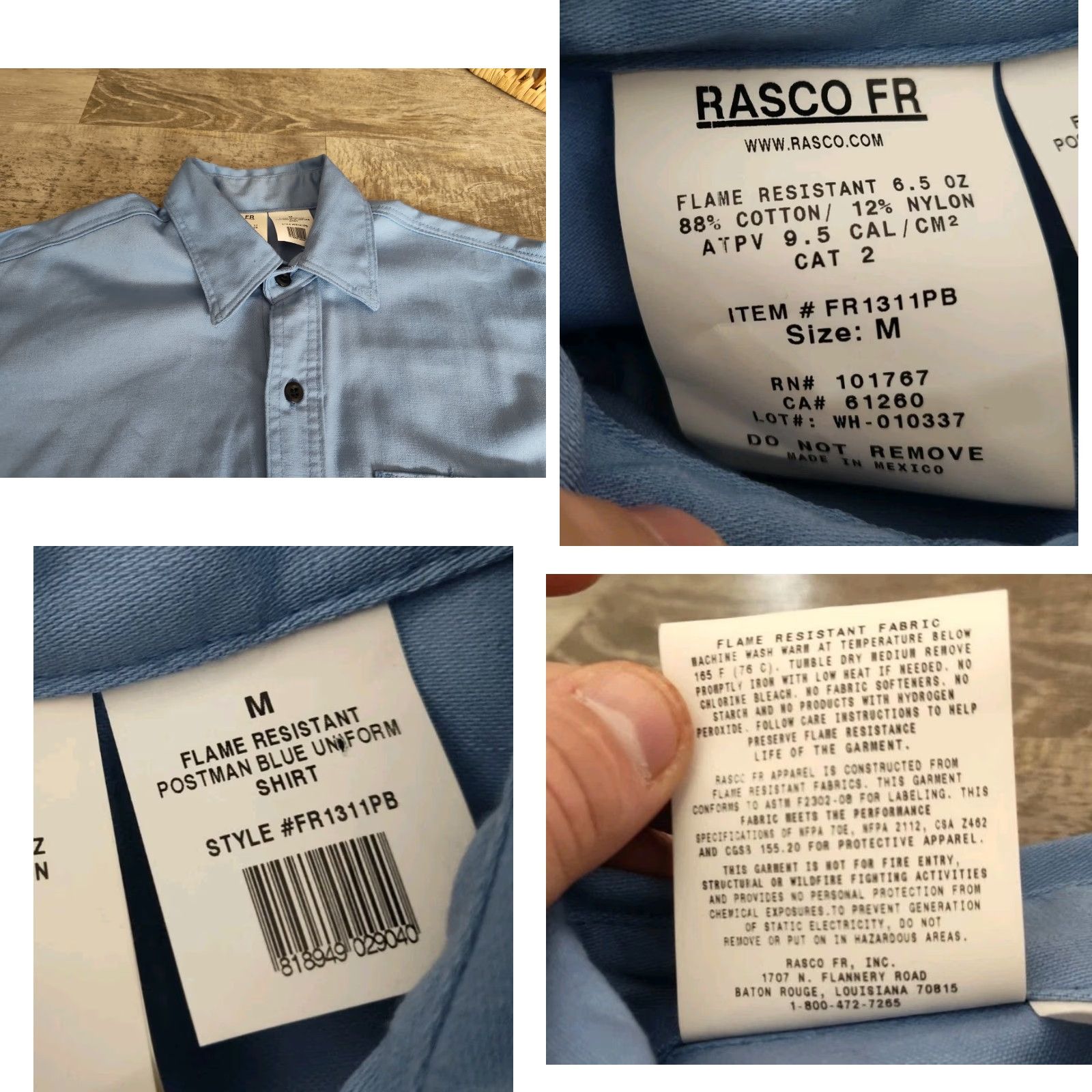 Vintage VINTAGE Rasco FR Men's Western Cowboy Shirt Long Sleeve Button-Up Casual Workwear Fall Winter Blue Medium Size US M / EU 48-50 / 2 - 8 Thumbnail