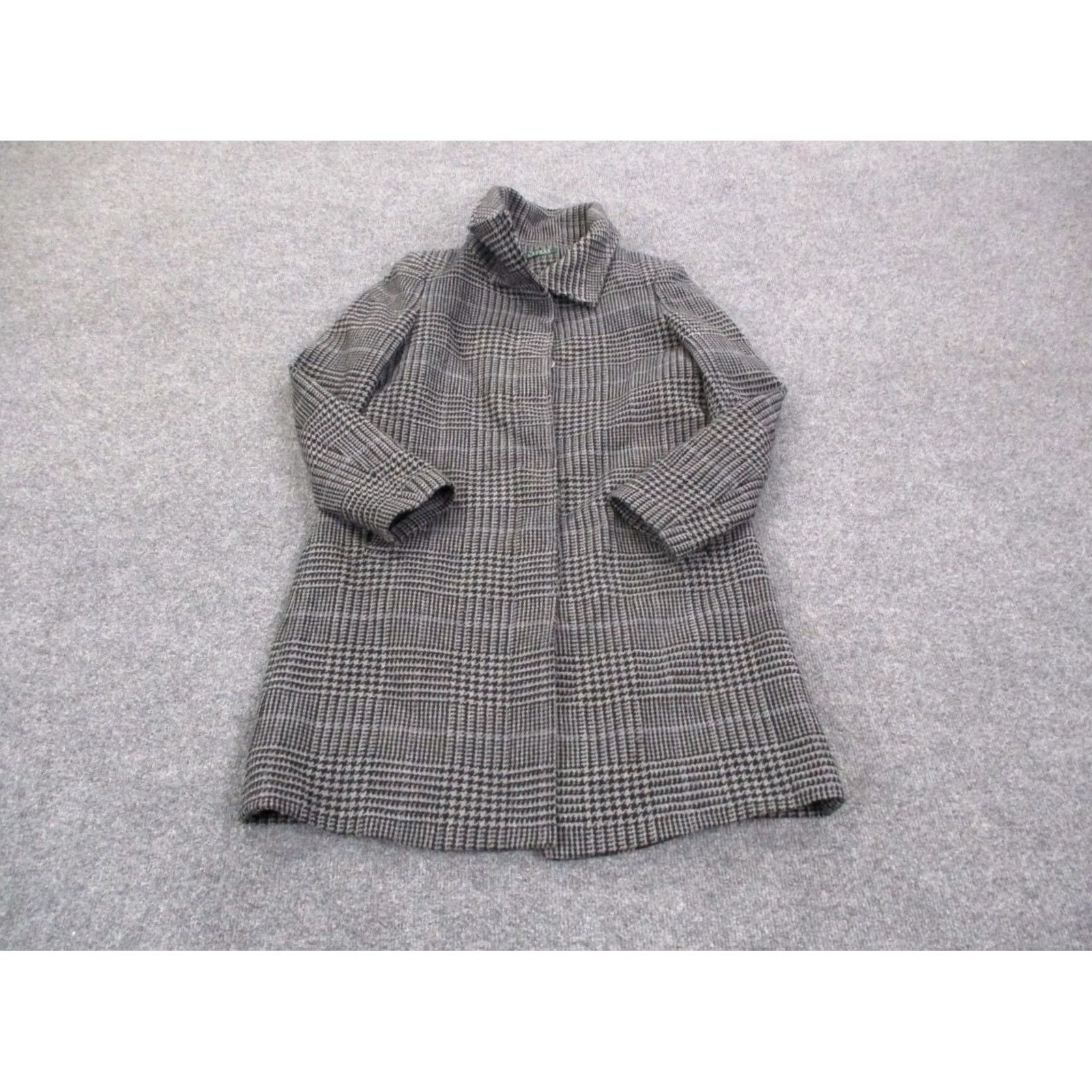 Ralph Lauren Ralph Lauren Jacket Women 8 Gray Wool Houndstooth Nylon Sailor Heavy Long Coat Jacket Women 8 Gray Wool Houndstooth Overcoat Women Size M / US 6-8 / IT 42-44 - 2 Thumbnail