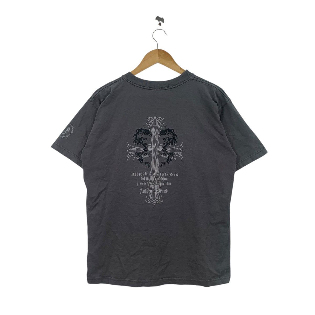 Vintage Vintage DRAGON RYU CROSS Natural Sun Faded Trashed Tee Shirt Size US L / EU 52-54 / 3 - 7 Thumbnail