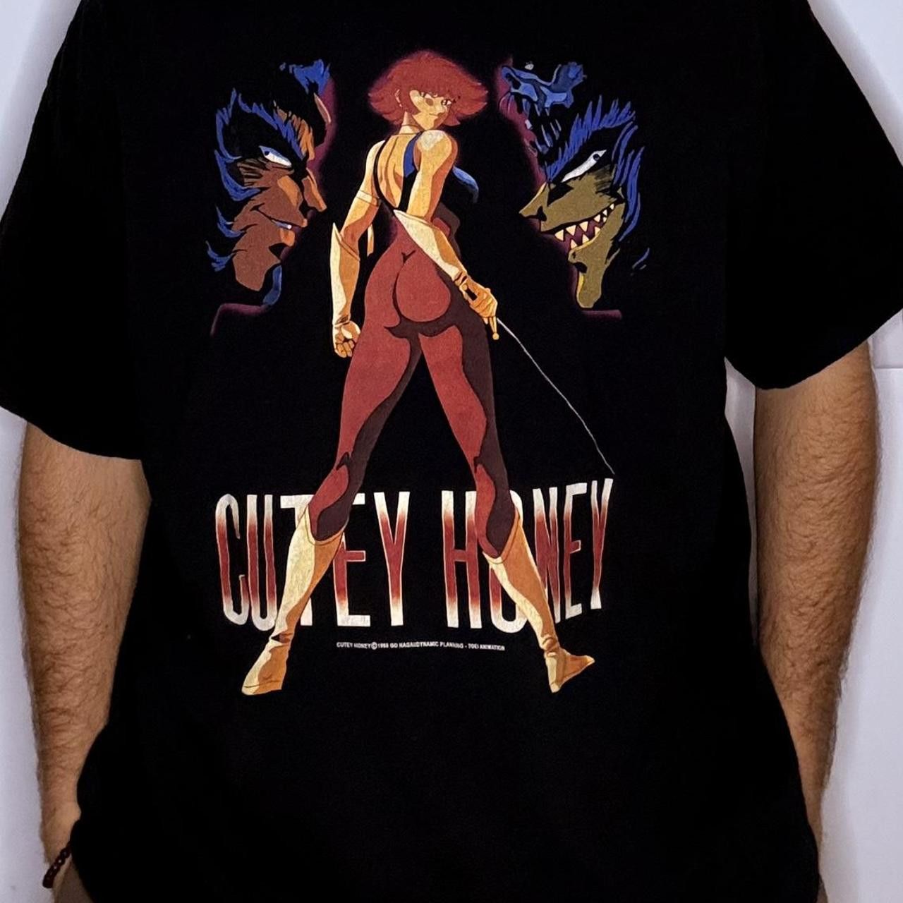 Anime Vintage 90s Cutey Honey Anime Game Tee Shirt 1998 Rare Size US XL / EU 56 / 4 - 1 Thumbnail