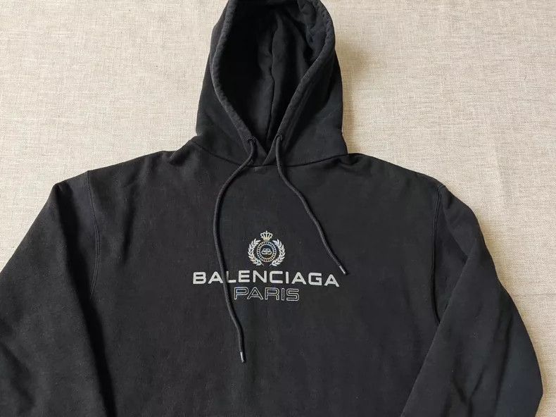 Balenciaga Balenciaga Crown Wheat Spike logo Hoodie 2504-Nextarrow Size US S / EU 44-46 / 1 - 2 Thumbnail