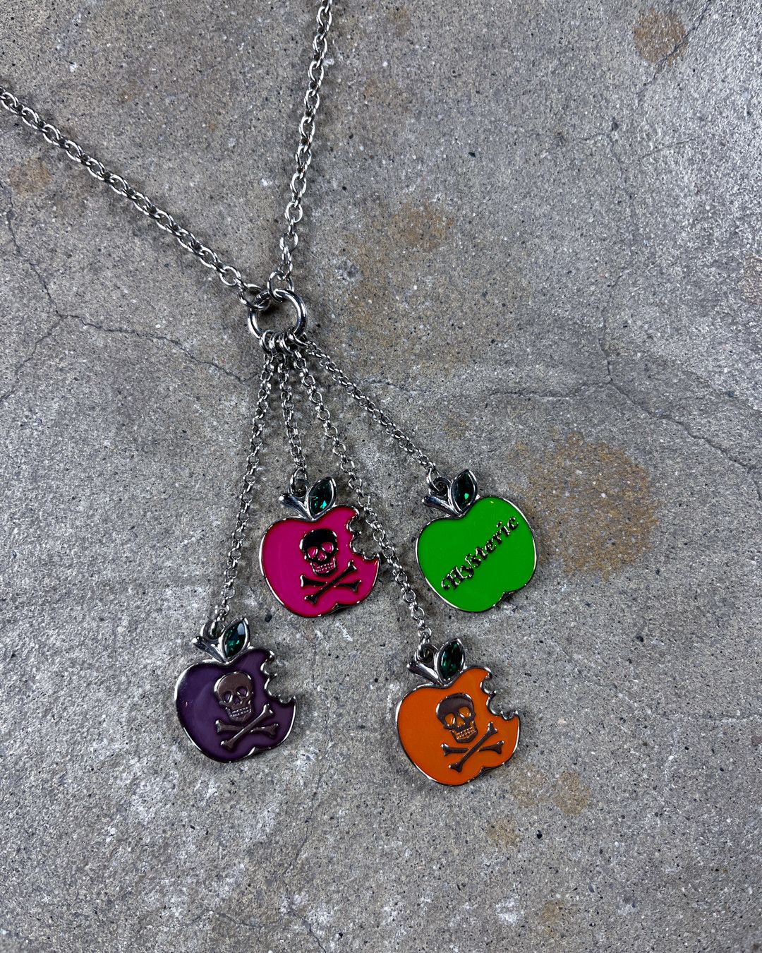 image of Hysteric Glamour Apple Skull Necklace, Men's