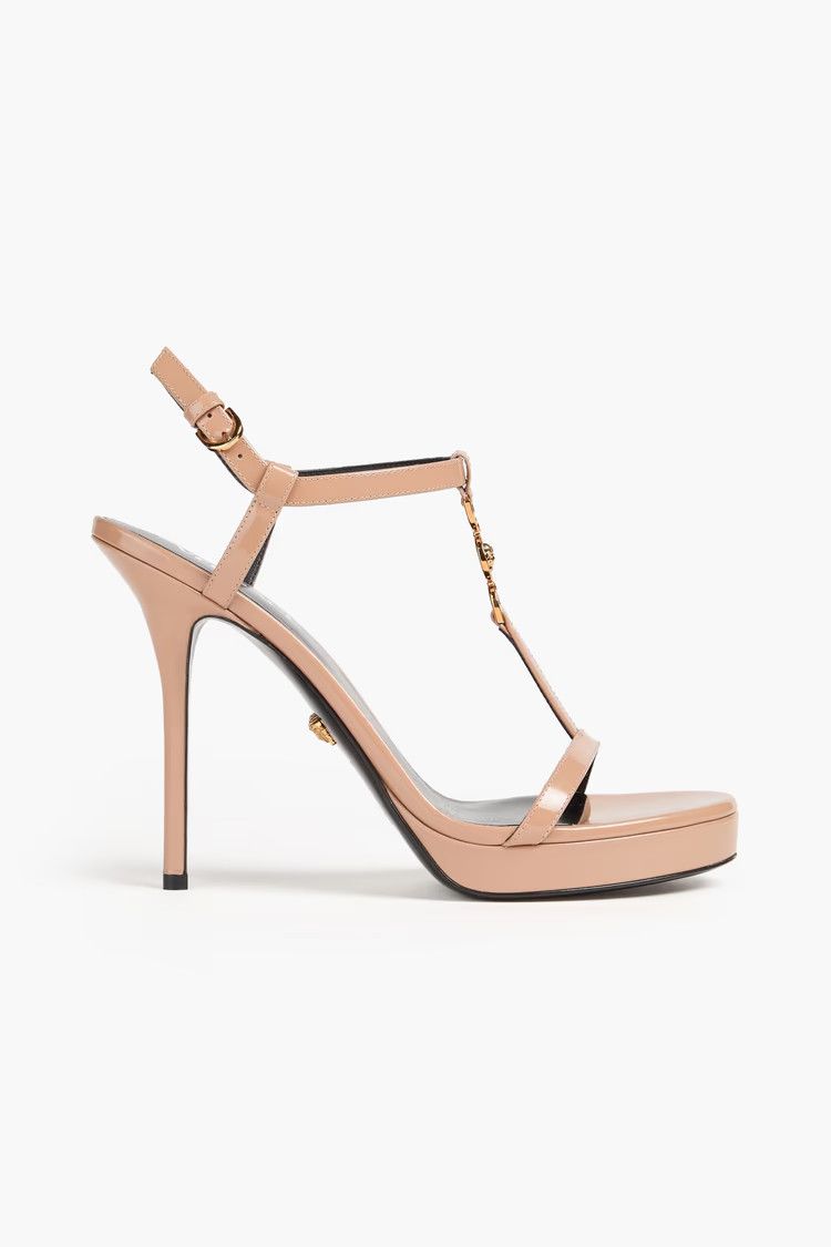 Versace o1y0226 Leather Ankle Strap Sandals in Light Brown Size US 9 / IT 39 - 1 Thumbnail