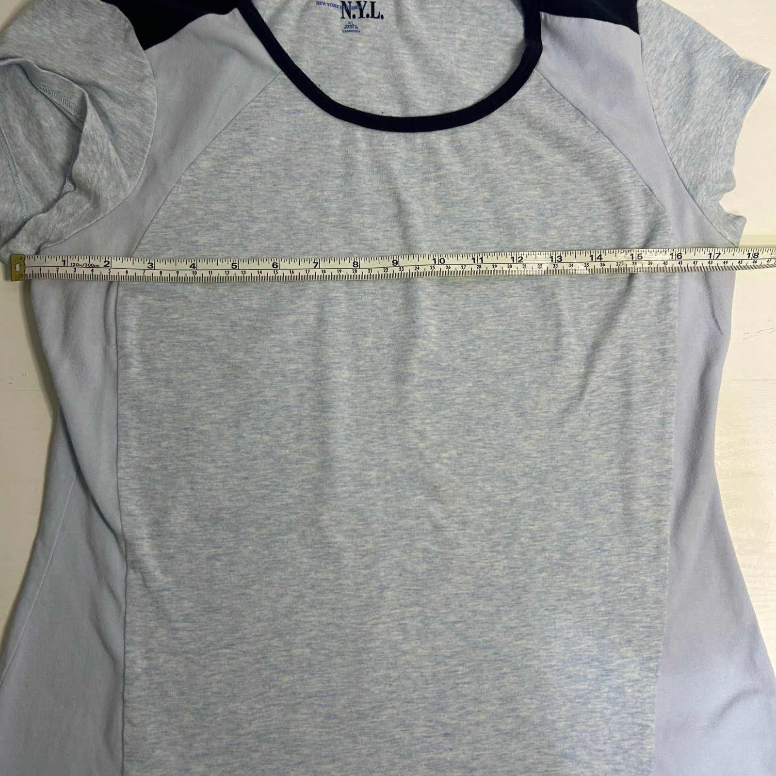 Other NYL New York Laundry Blue Short Sleeve Shirt XL Size XL / US 12-14 / IT 48-50 - 2 Thumbnail