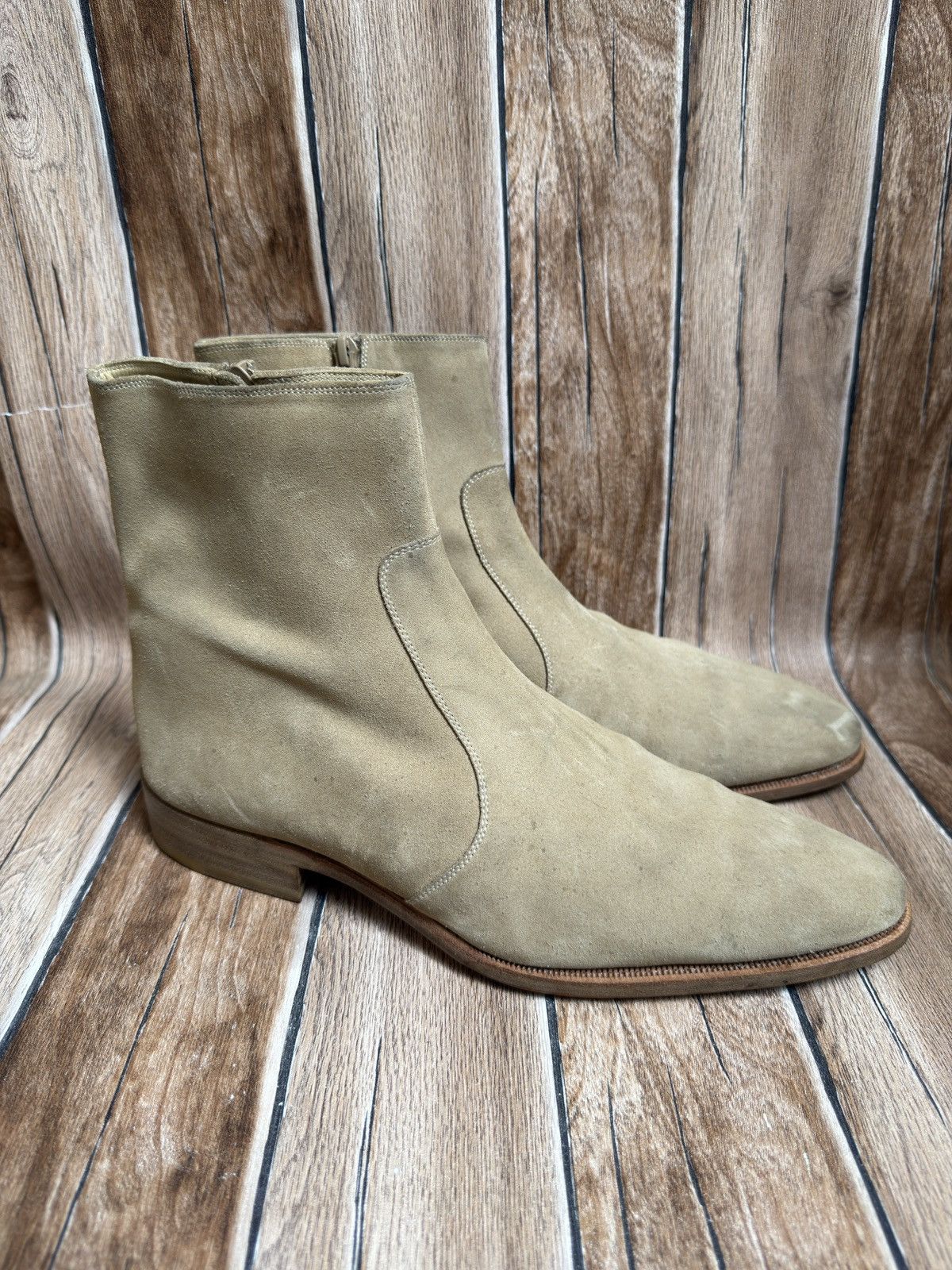 Saint Laurent Paris × Story Et Fall Tan side zip boots Size US 11 / EU 44 - 1 Thumbnail