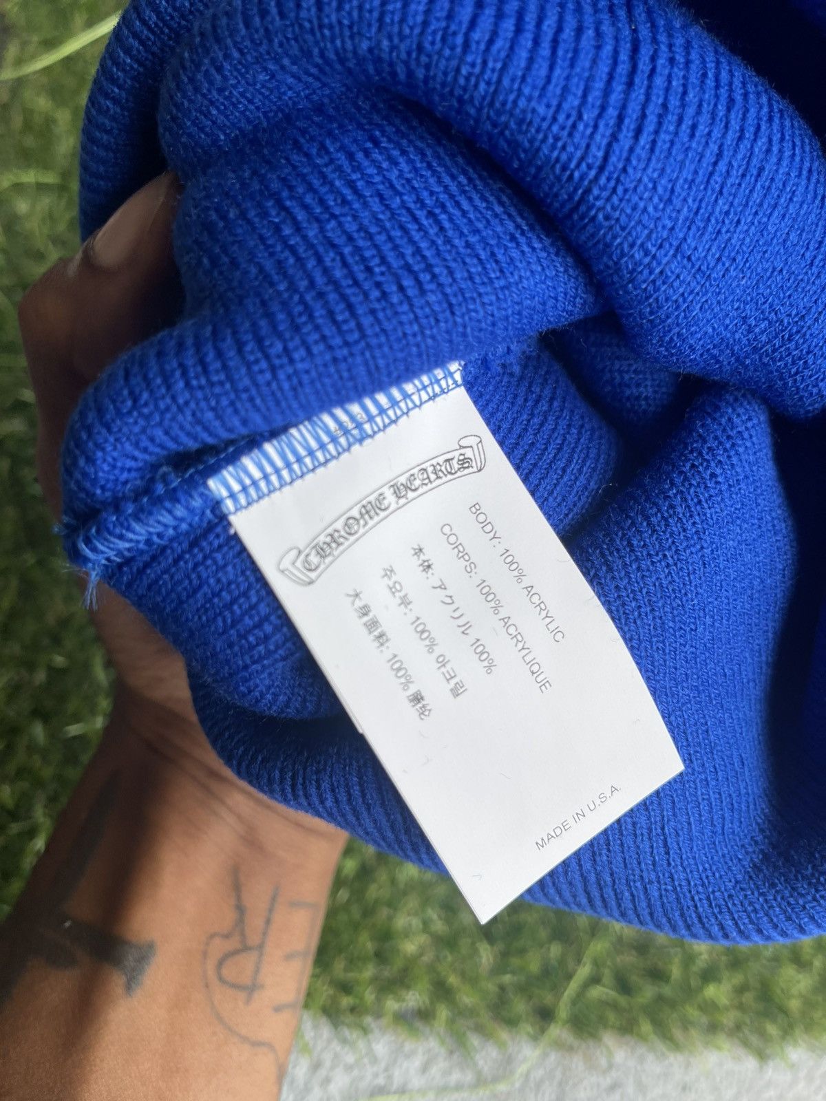 Chrome Hearts Brand New Royal Blue Chrome Hearts Beanie Size ONE SIZE - 5 Thumbnail