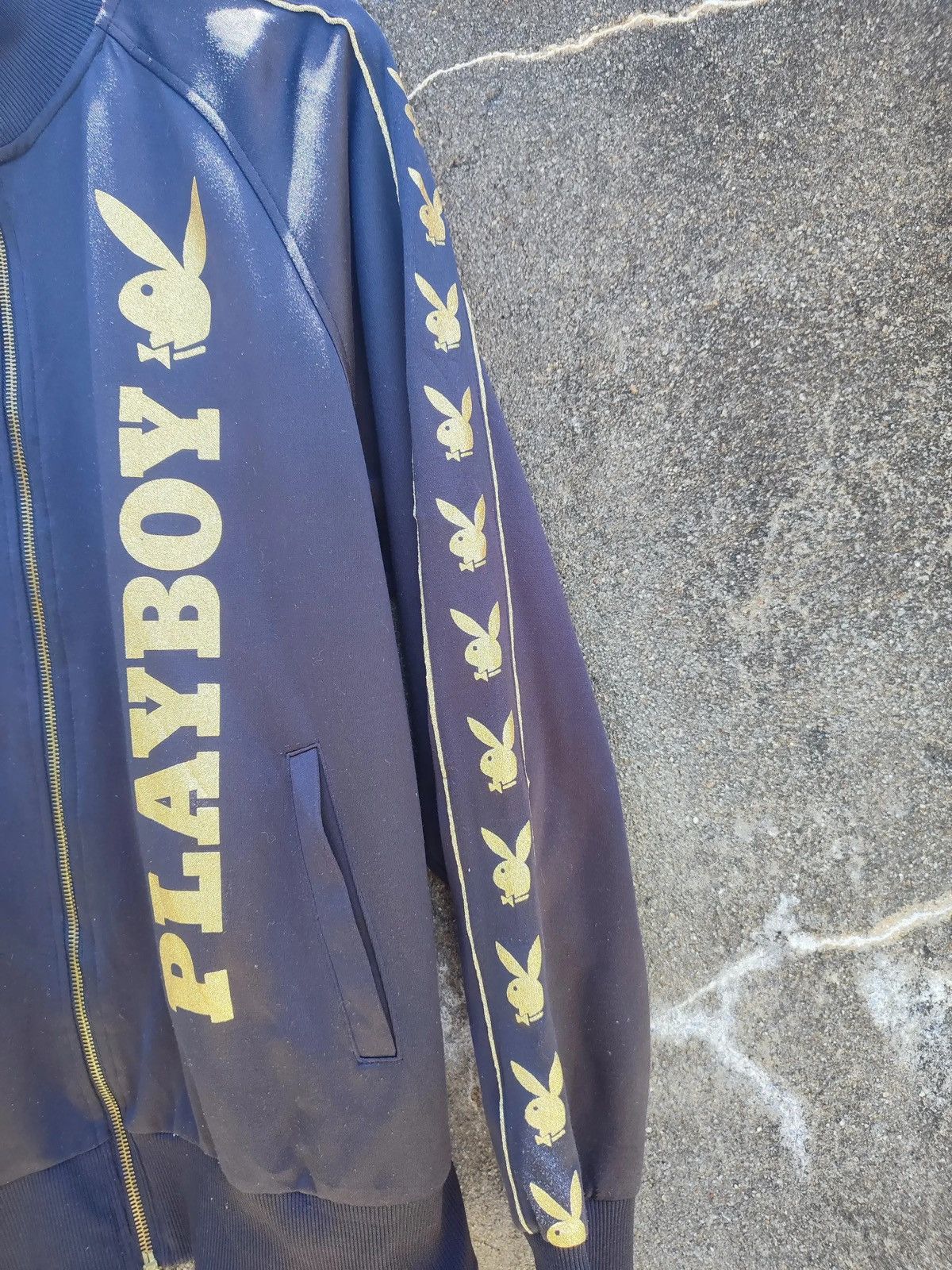 Playboy × Vintage Vintage Playboy Track Jacket Black/Gold (2000s) Size US M / EU 48-50 / 2 - 2 Thumbnail