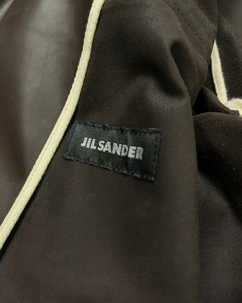 Jil Sander 2010s Jil Sander Brown Leather Minimalist Jacket Size M / US 6-8 / IT 42-44 - 9 Thumbnail