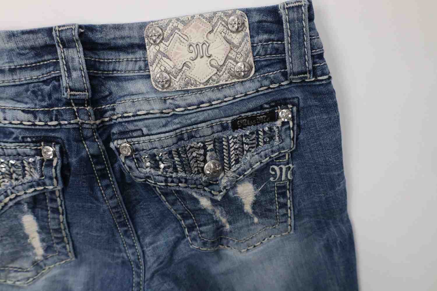 Miss Me Miss Me Stretch Signature Rise Boot Flared Denim Jeans Size 29" - 13 Thumbnail