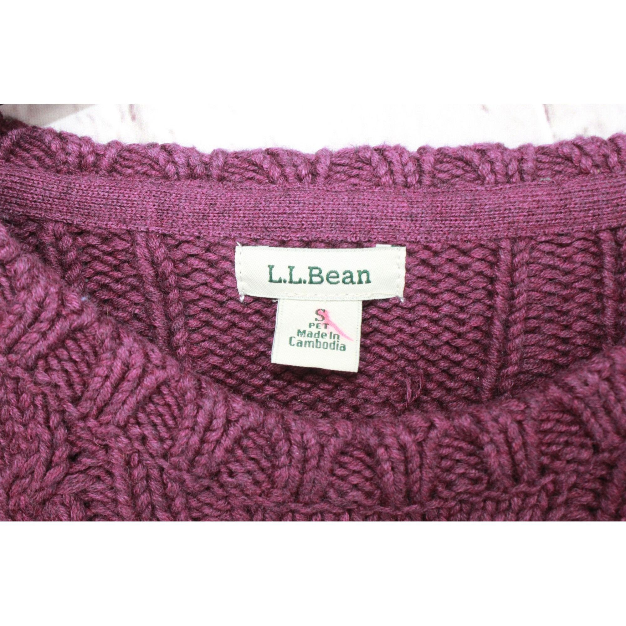 L.L. Bean LL Bean Women's Double L Cable Sweater Crewneck Cotton Size S / US 4 / IT 40 - 7 Thumbnail