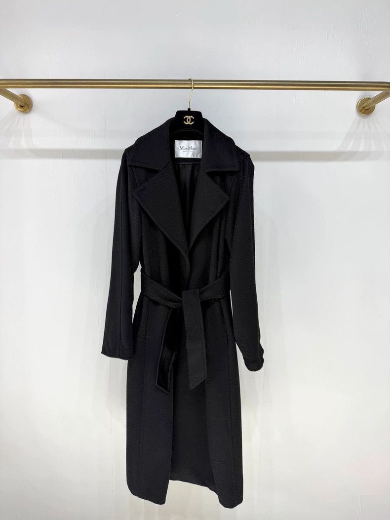 max mara Black camel fleece long coat