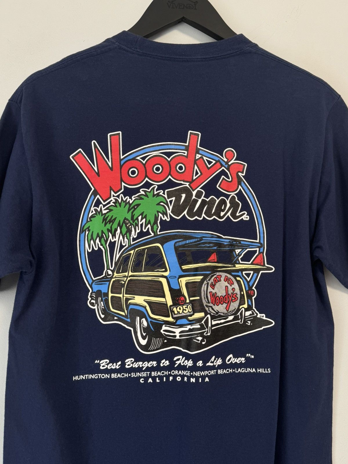Vintage Woody's Surf Shop Hollywood T-Shirt Size US M / EU 48-50 / 2 - 8 Thumbnail