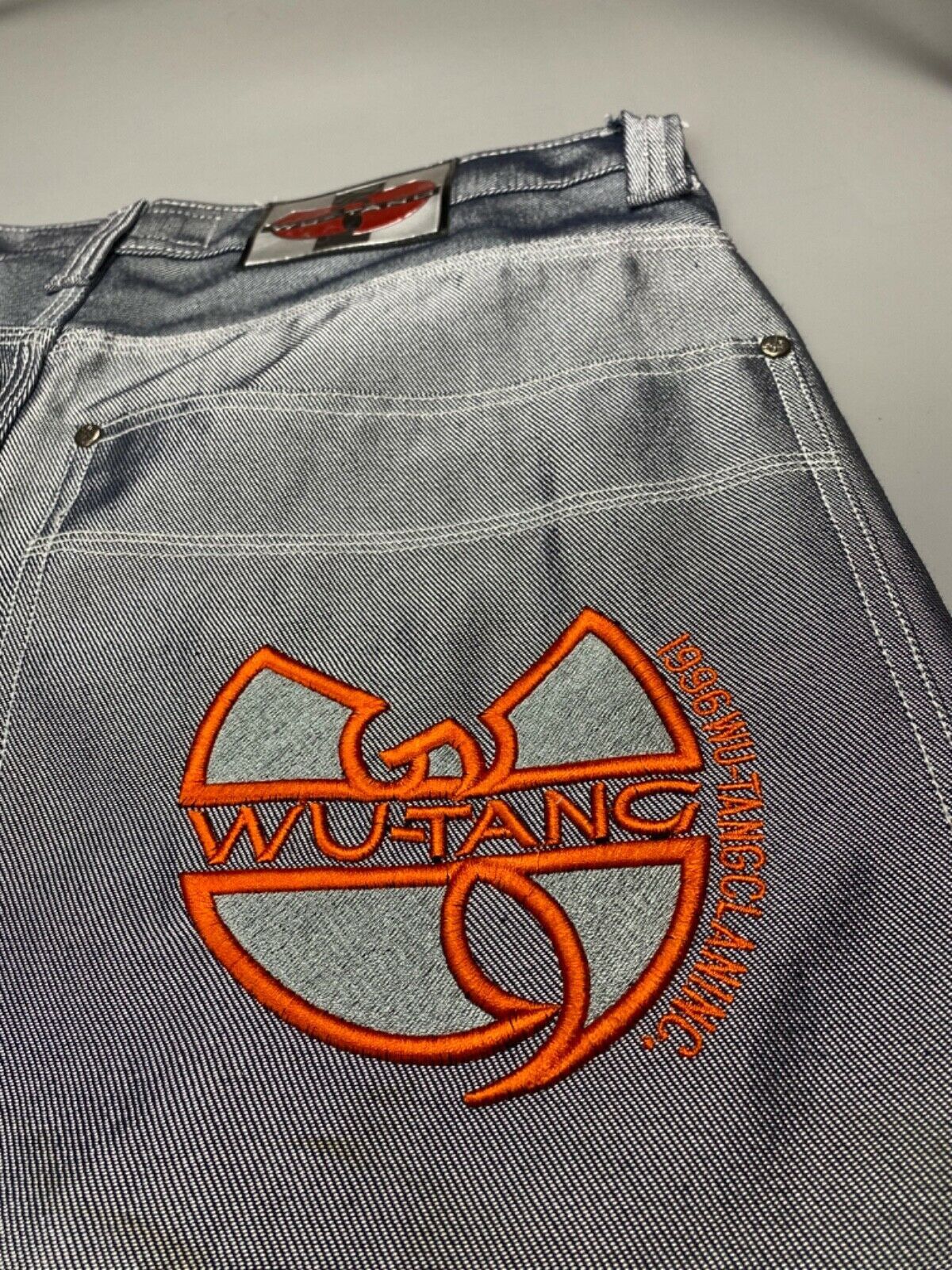 Wu-Tang Clan WU WEAR jeans, shiny gray silver metallic vintage Wu Tang 36 Size US 36 / EU 52 - 7 Thumbnail