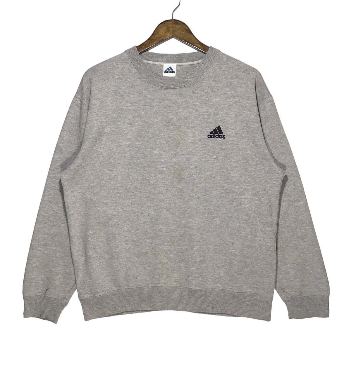 Adidas × Vintage Vintage Adidas Embroidery Black Logo Small Sweatshirt Size US L / EU 52-54 / 3 - 1 Thumbnail