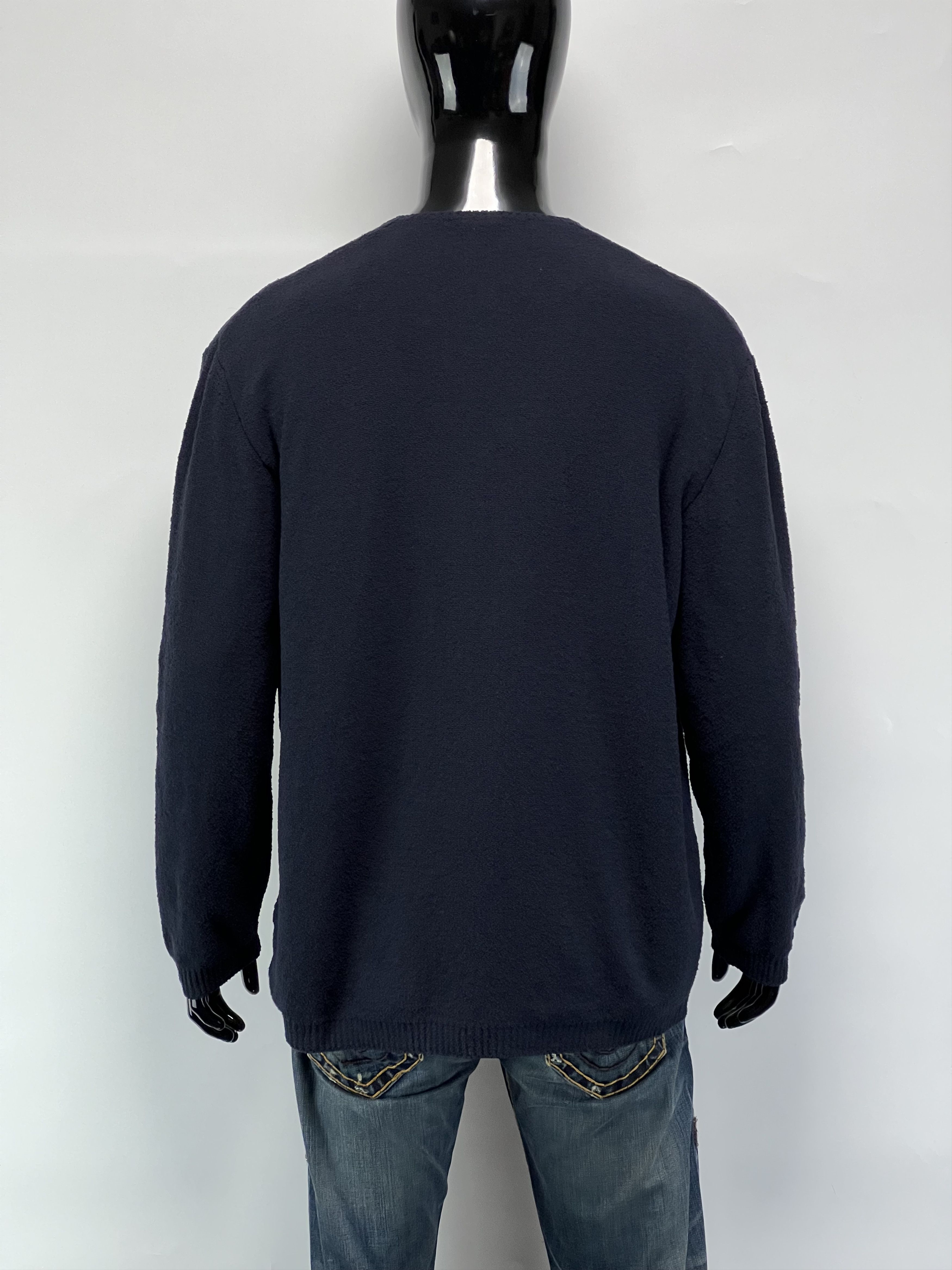 Ermenegildo Zegna Ermenegildo Zegna Men's Navy V-Neck Sweater Size XXL Size US XXL / EU 58 / 5 - 3 Thumbnail
