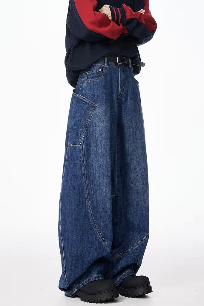 Japanese Brand × Jean Y2K Baggy Blue Cargo Jeans Size US 34 / EU 50 - 2 Thumbnail