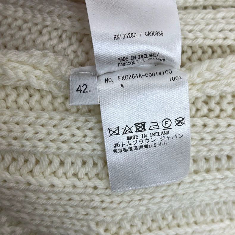 Thom Browne Thom Browne Size 42Classic logo twist cardigan in off-white Size US XS / EU 42 / 0 - 6 Thumbnail