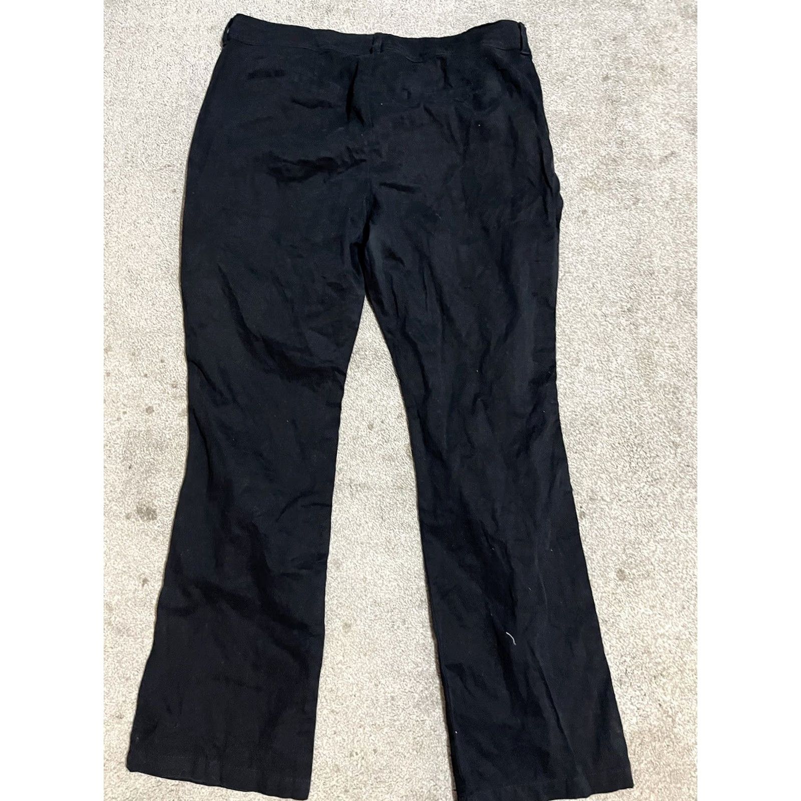 Old Navy Old Navy Pants Black Denim Straight Leg Flat Front 14 Womens Casual Formal 29in Inseam 100% Cotton Size 36" / US 14 / IT 50 - 3 Thumbnail