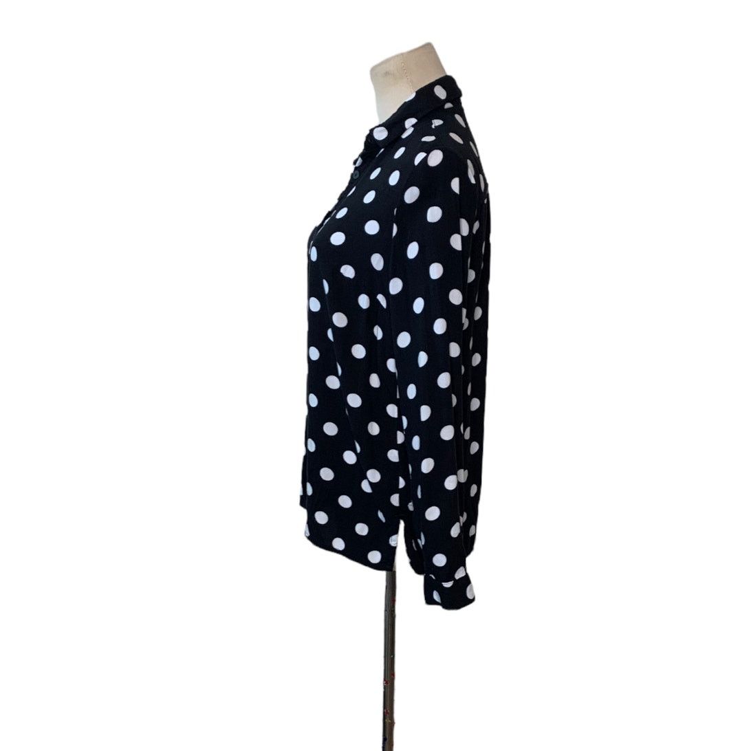 H&M H&M black white polka dots buttoned shirt size 4 Size S / US 4 / IT 40 - 6 Thumbnail