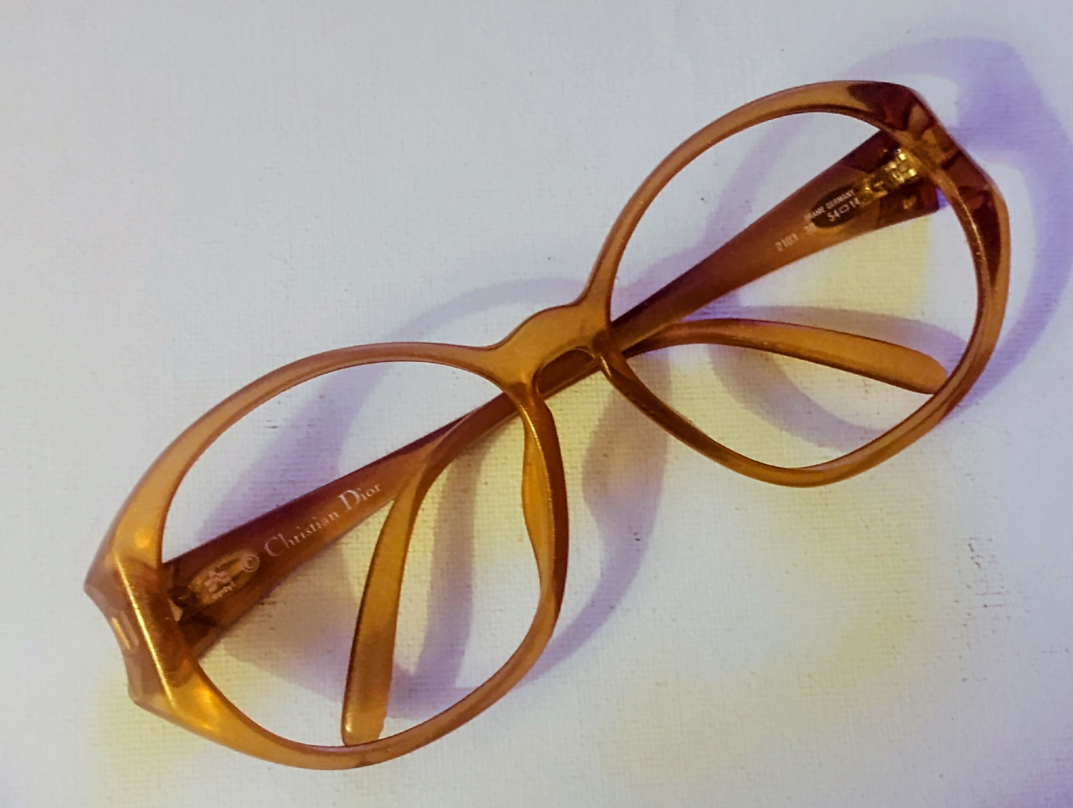 Dior Genuine Vintage C. Dior Amber Eyeglass Frame NOS Size ONE SIZE - 1 Thumbnail