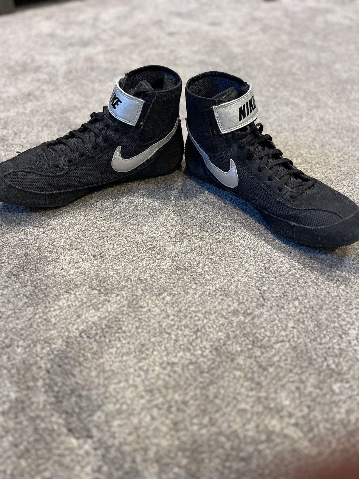 Nike Nike Mens SpeedSweep VII Blk/Sliver Lace-Up Wrestling Shoes Size US 12 / EU 45 - 5 Thumbnail
