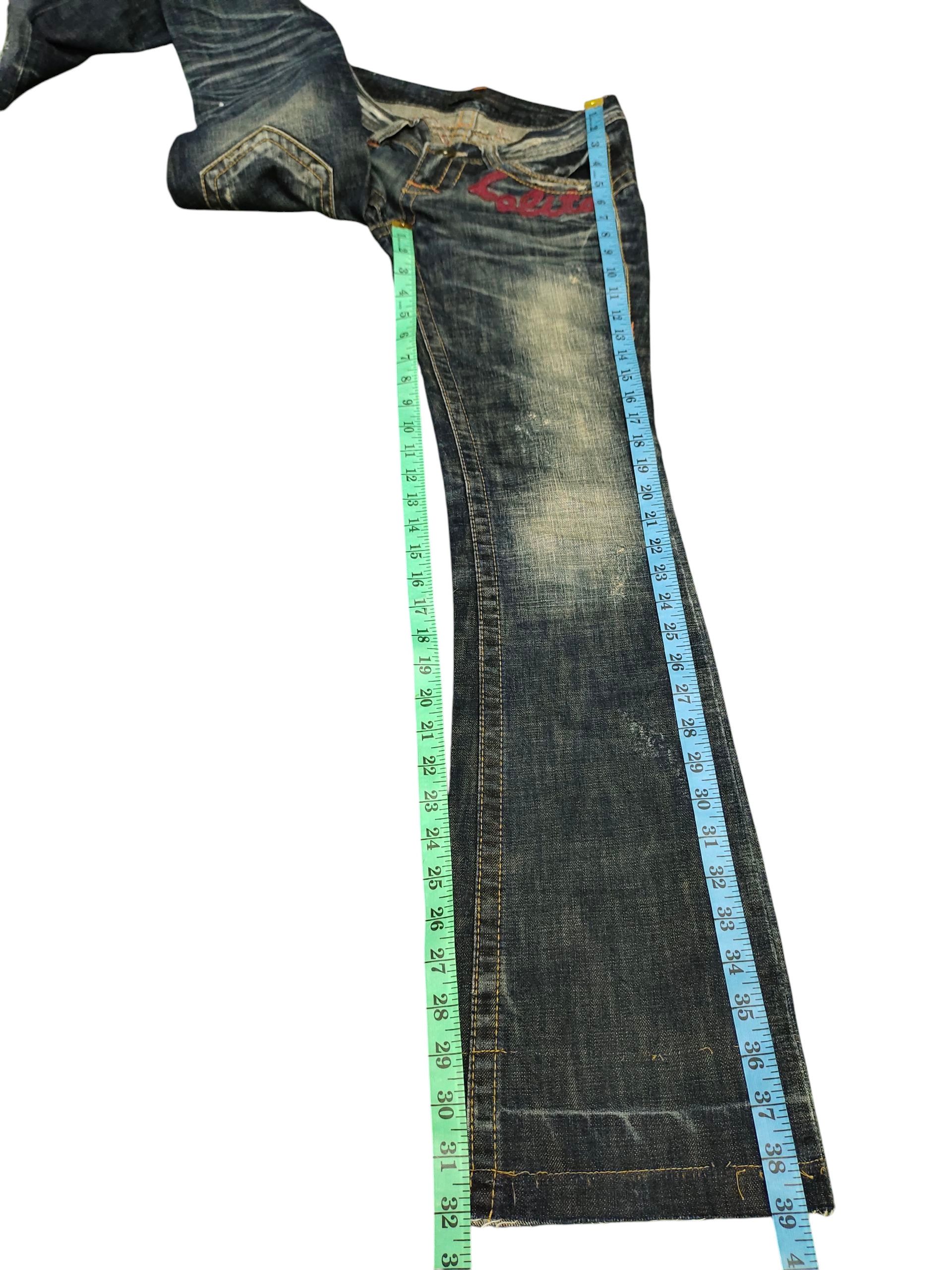 If Six Was Nine Flare Jeans Lolita Clawmark Distress Bootcut Low Rise Y2k Size US 26 / EU 42 - 19 Thumbnail