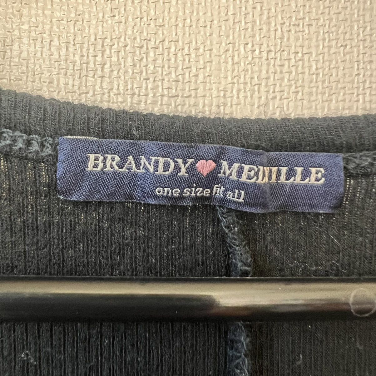 Brandy Melville Brandy Melville Black Long Sleeve Shirt One Size Italy Made Size ONE SIZE - 3 Thumbnail