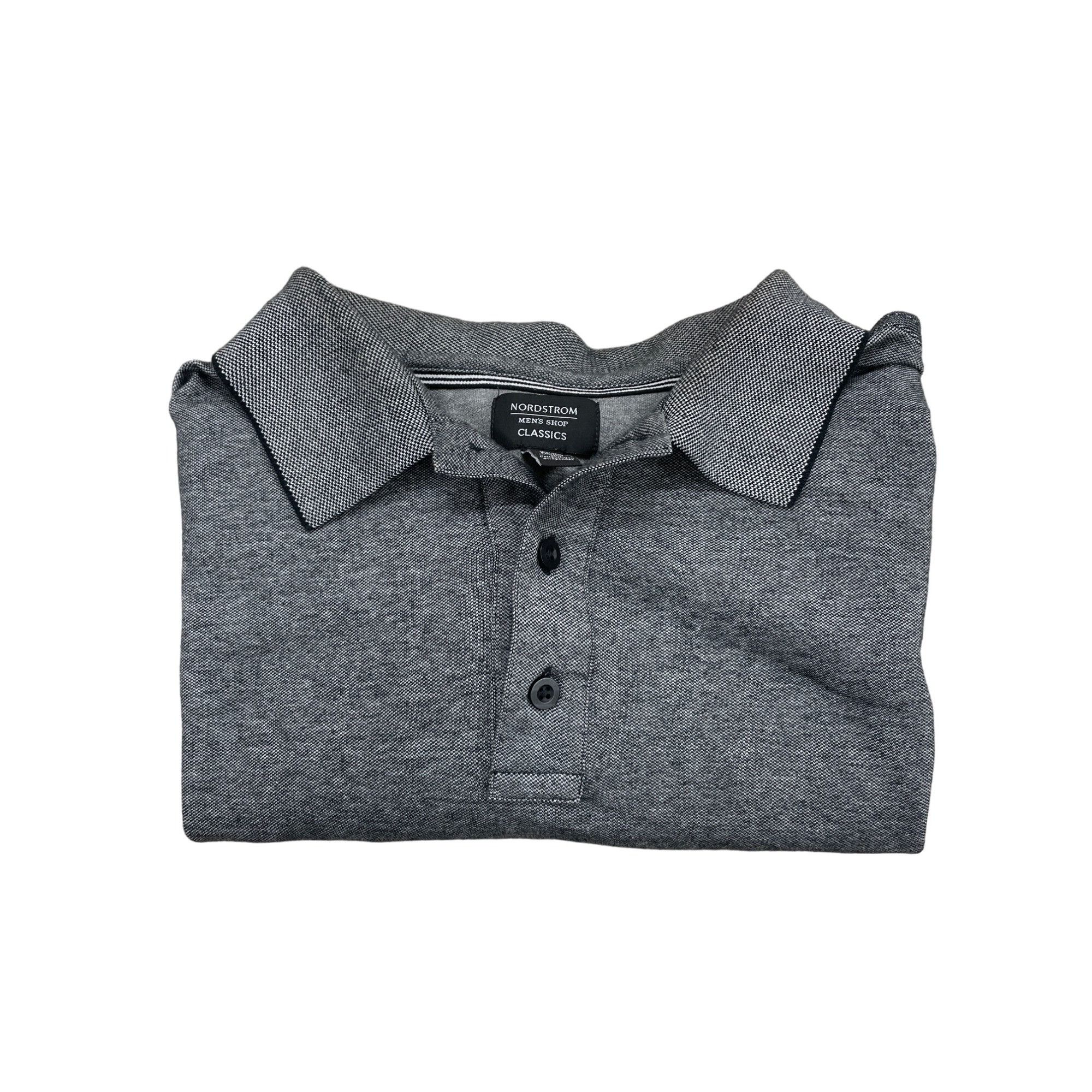 Other Nordstrom Men's Shop Classics Gray Polo Shirt Size XL SKU 12 Size US XL / EU 56 / 4 - 3 Thumbnail