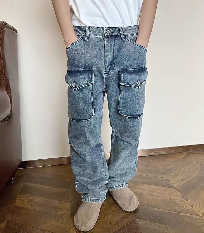 Japanese Brand × Jean Heavyweight vintage pocket washed work jeans Size US 34 / EU 50 - 3 Thumbnail