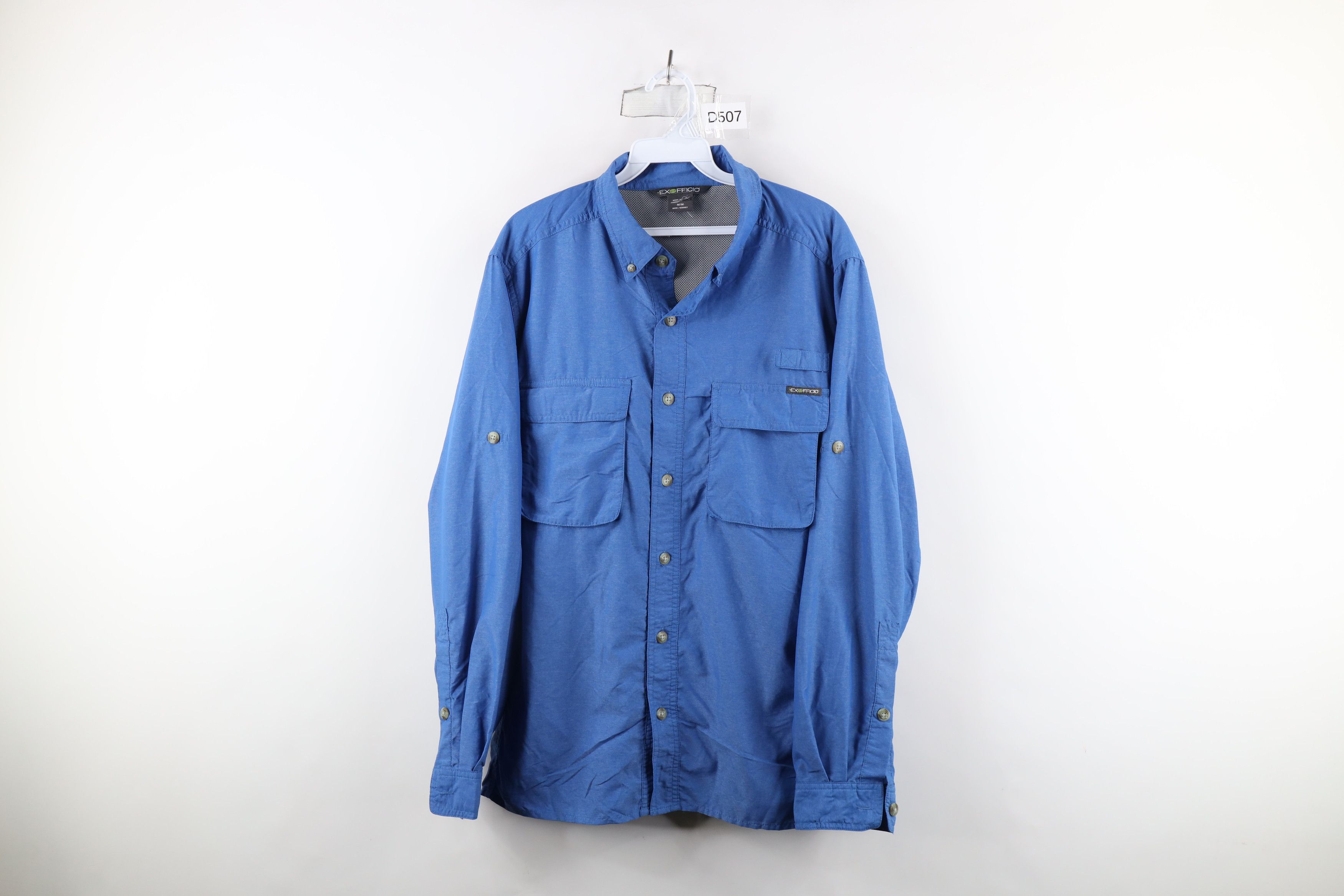 ExOfficio × Vintage ExOfficio Hiking Trail Collared Button Down Shirt Blue Size US M / EU 48-50 / 2 - 1 Thumbnail