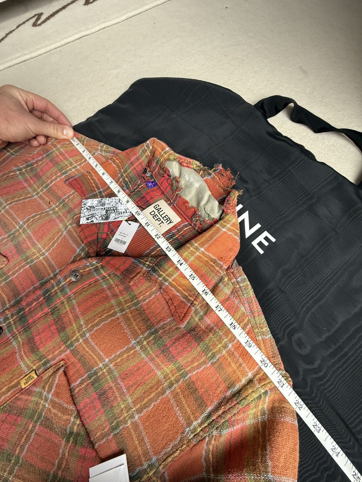 Gallery Dept. Gallery Dept Marley Distressed Checked Cotton-Flannel Shirt Size US L / EU 52-54 / 3 - 6 Thumbnail