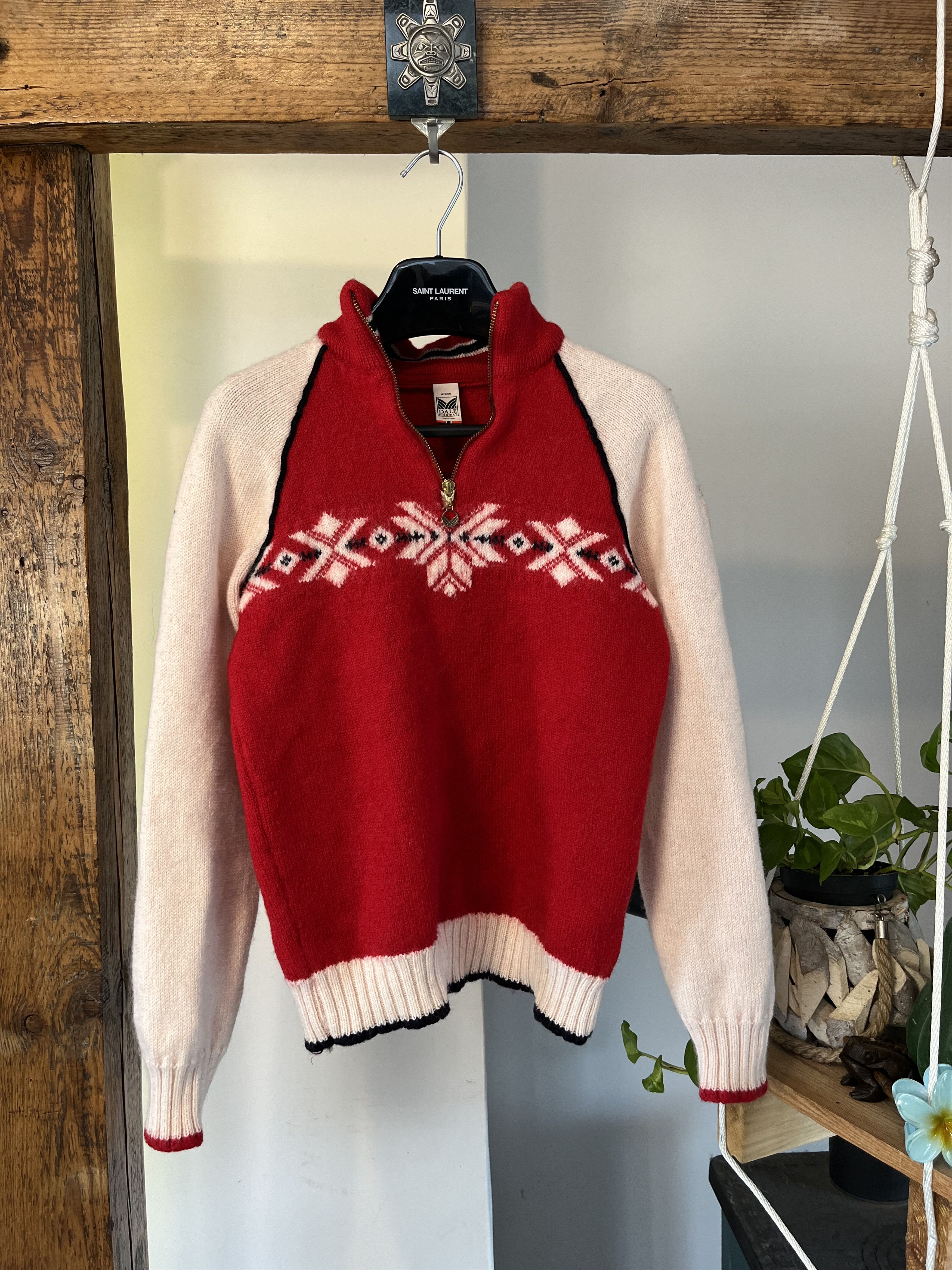 Dale Of Norway × Vintage Dale of Norway Norwegian Scandinavian Olympic Wool Zip Knit Size M / US 6-8 / IT 42-44 - 1 Thumbnail