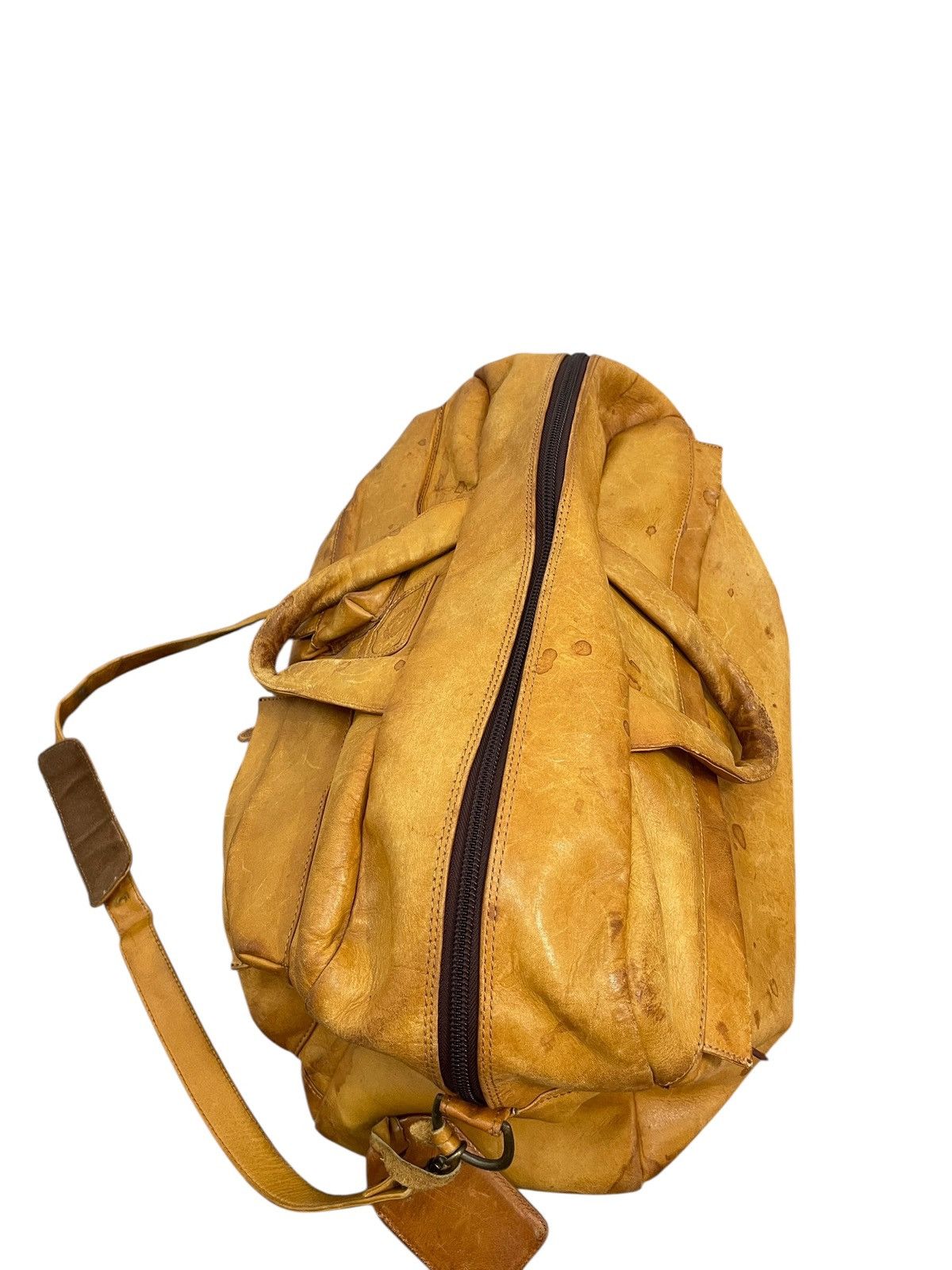 Genuine Leather Full Leather Beauty Patina Vtg TR Travel Duffle Bag 7🟩 Size ONE SIZE - 17 Thumbnail