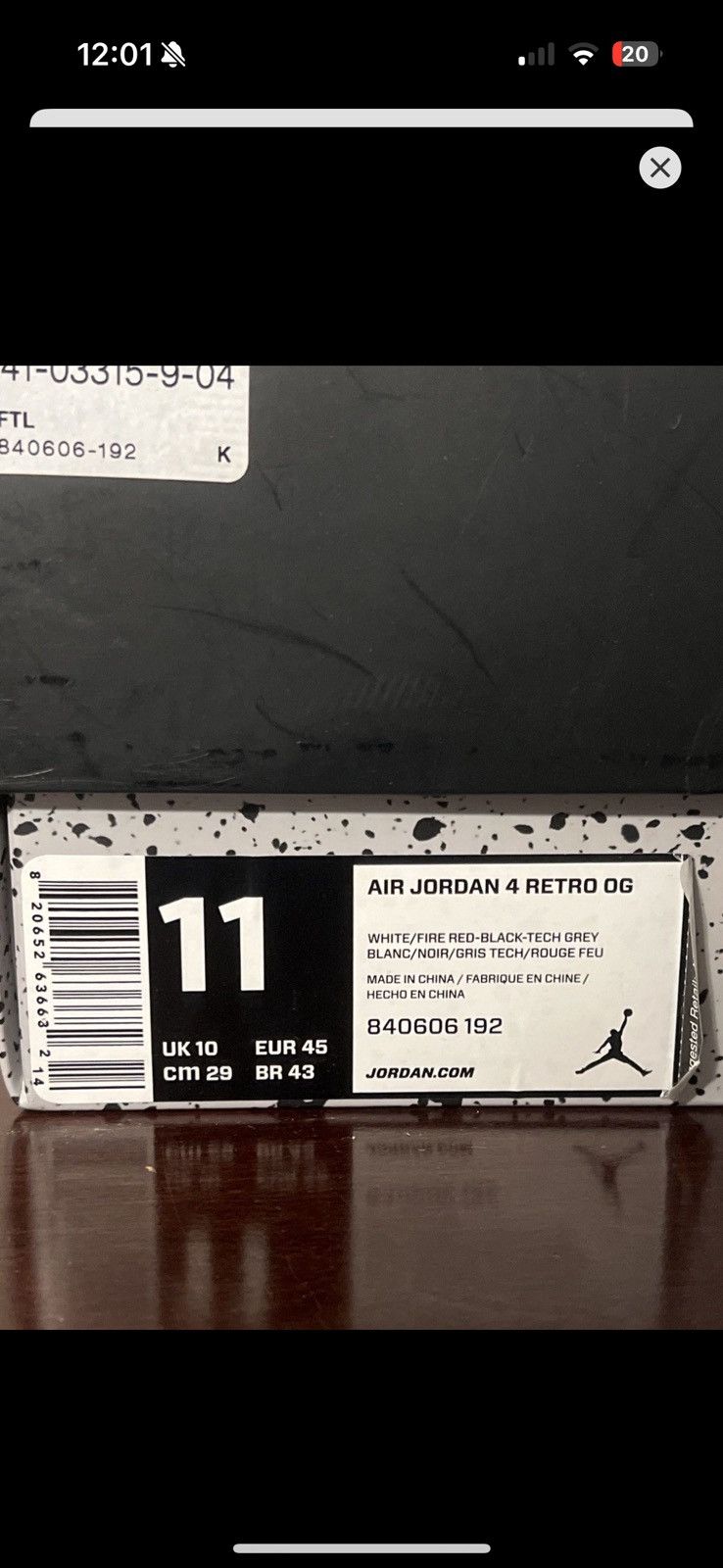 Jordan Brand Jordan 4 grey cement size 11 with box Size US 11 / EU 44 - 6 Thumbnail