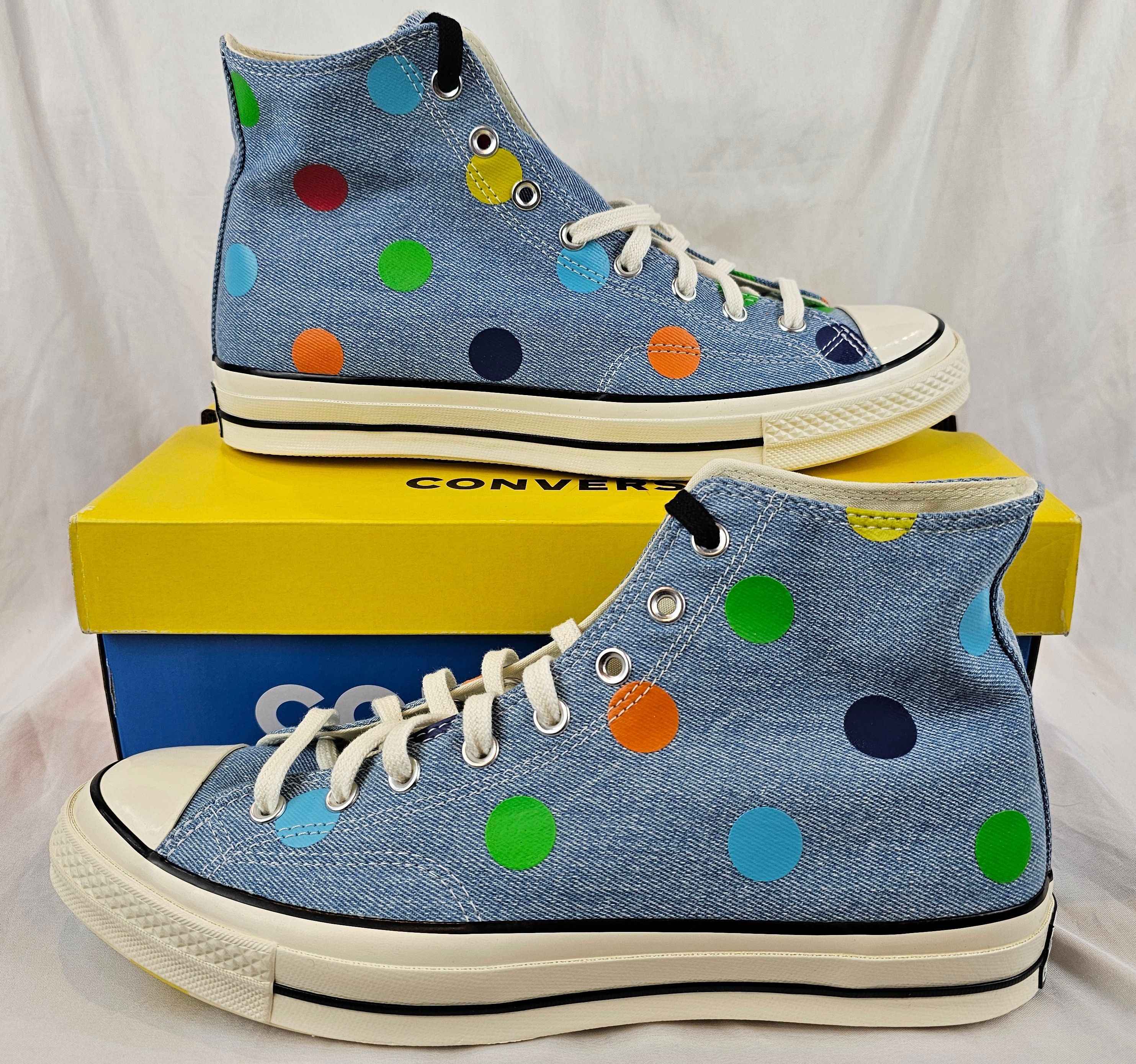 Converse Chuck Taylor All-Star 70 Hi Golf Wang Denim Polka Dots Size US 11.5 / EU 44-45 - 2 Thumbnail